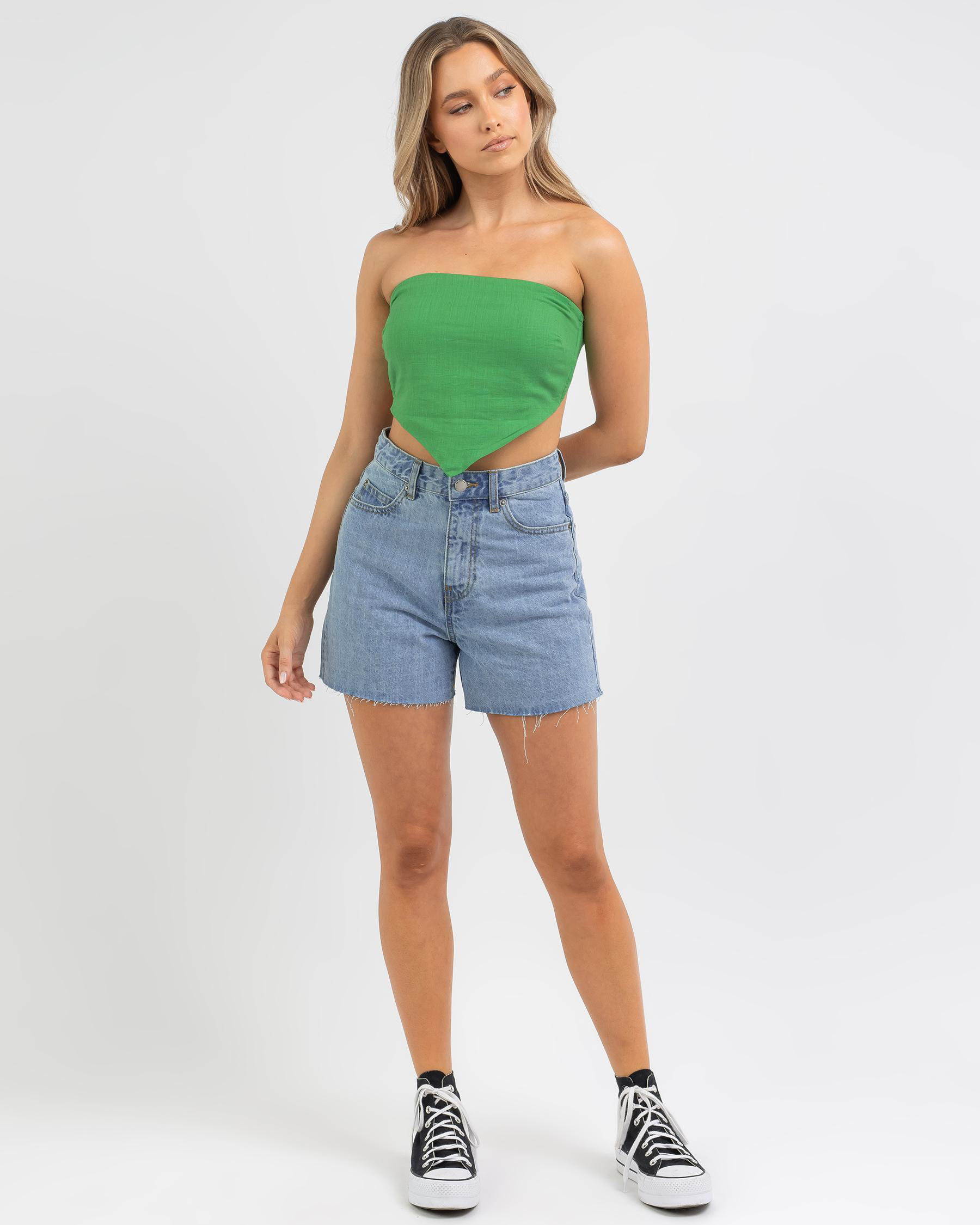 Mooloola Sandro Tube Top In Bright Green - Fast Shipping & Easy Returns ...