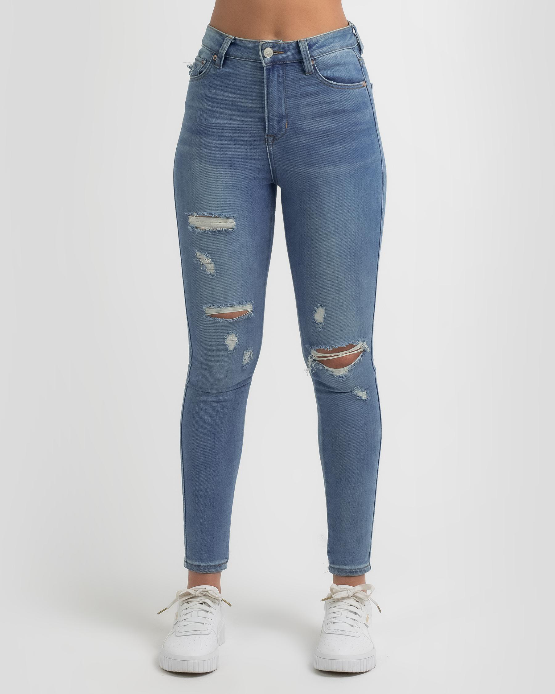 Shop Ziggy Denim Swizzle Sticks High Rise Skinny Jeans In Blue Lover