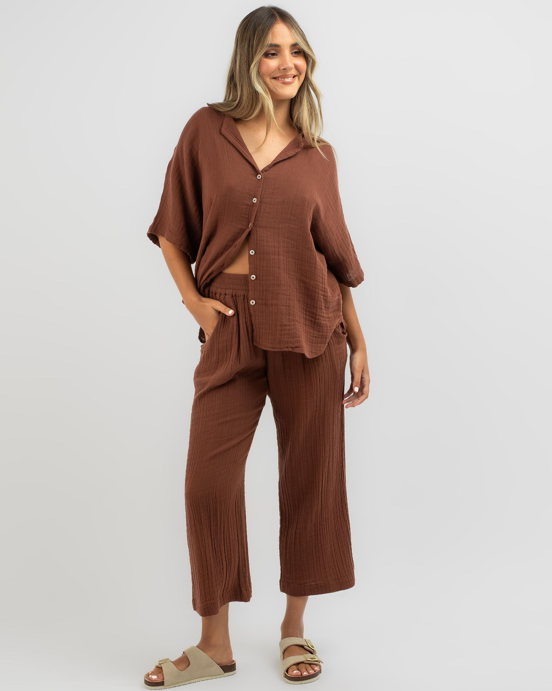 Rip Curl Premium Surf Beach Pants In Dark Brown FREE* Shipping & Easy