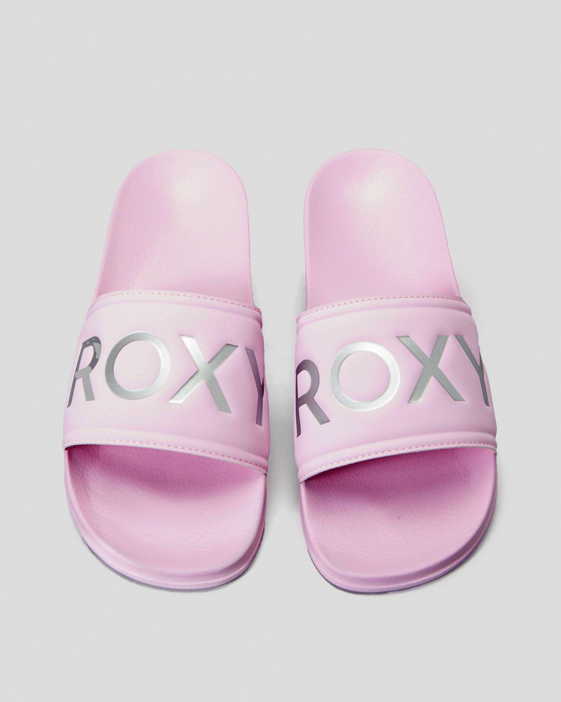 Roxy Slippy Slide Sandals In Pink - Fast Shipping & Easy Returns - City ...