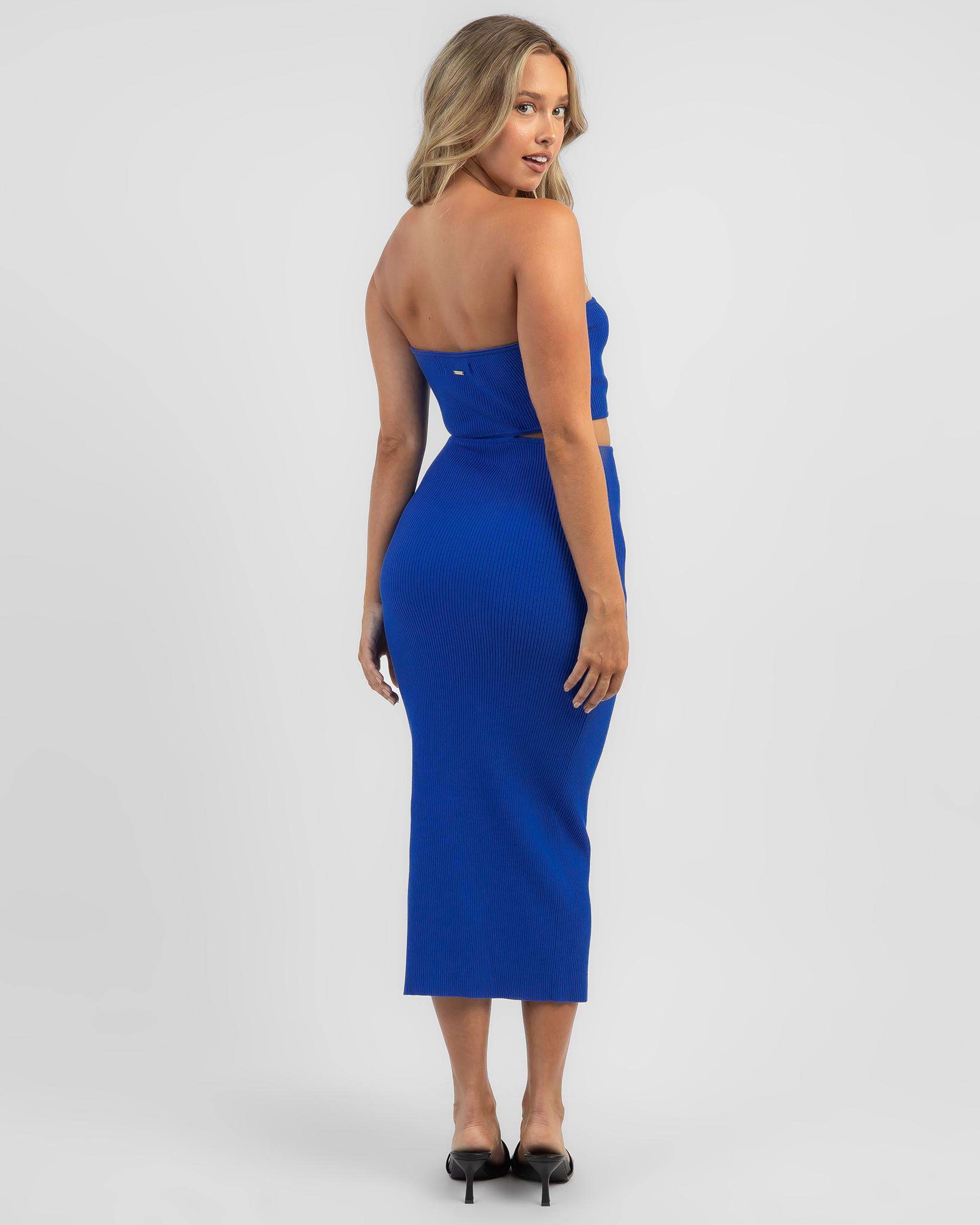 Shop Ava And Ever Candice Midi Dress In Cobalt Blue - Fast Shipping ...