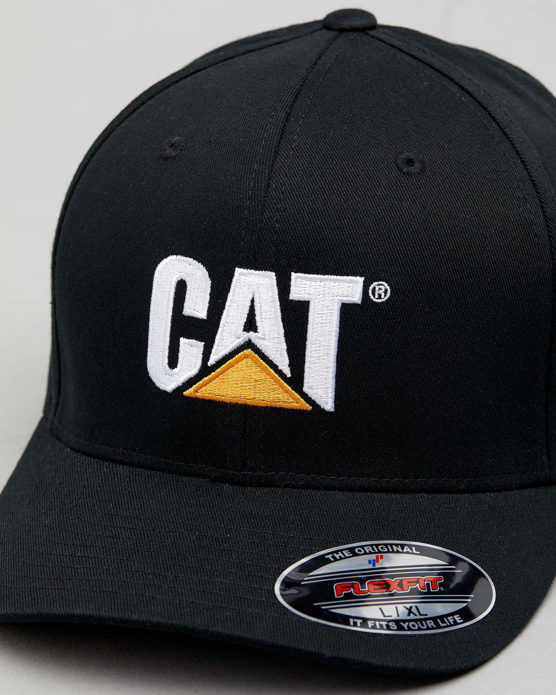 Shop Cat Trademark Stretch Fit Cap In Black - Fast Shipping & Easy ...