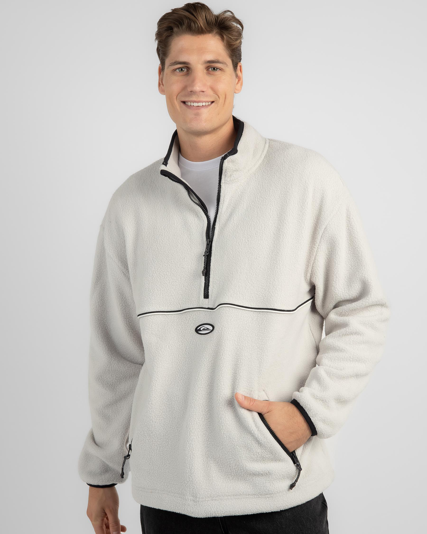 Shop Quiksilver Saturn Polar Fleece Jacket In Gray Violet Fast
