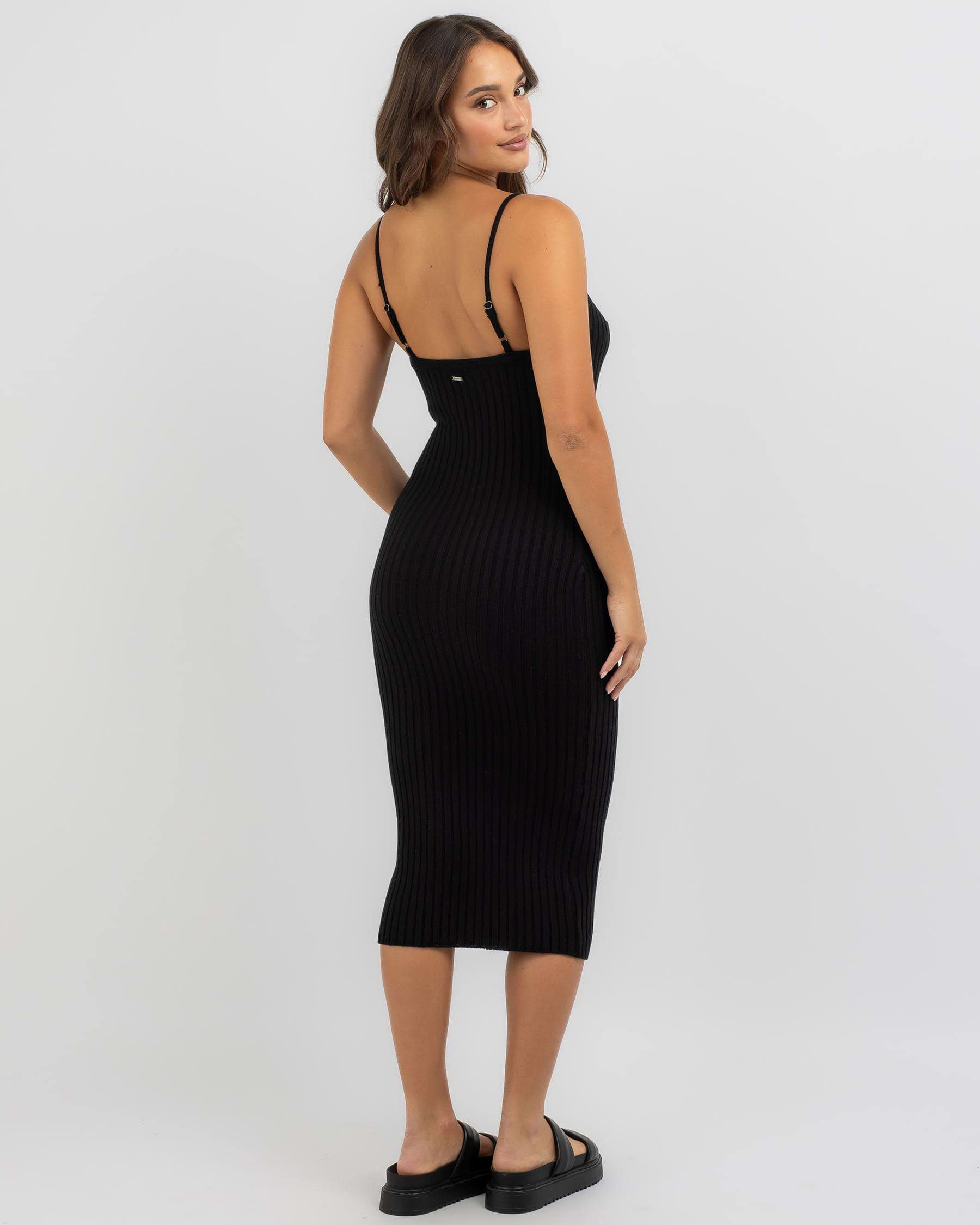 Shop Ava And Ever Princeton Midi Dress In Black - Fast Shipping & Easy ...