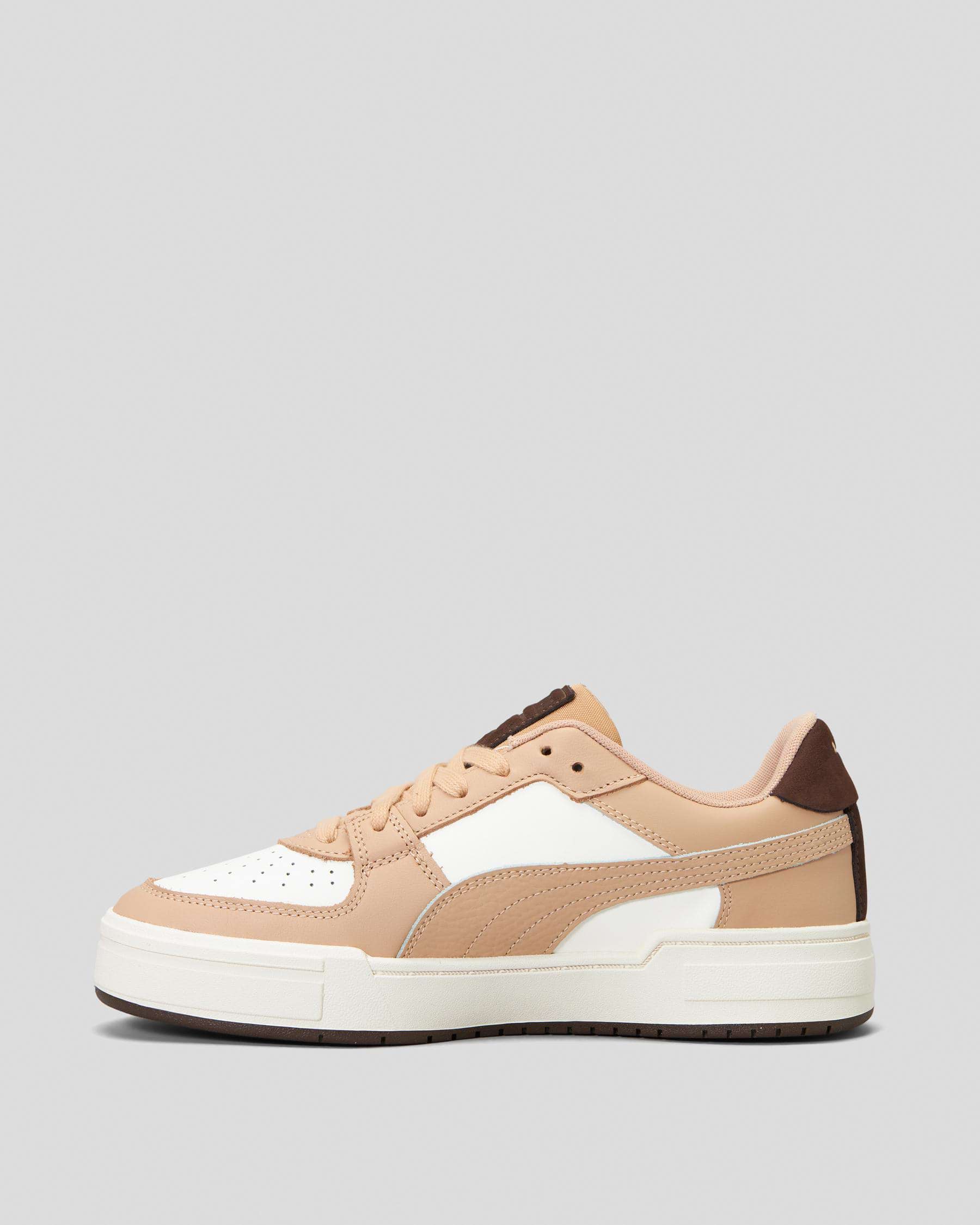 Puma Womens CA Pro lth Mix Shoes In Warm White/dusty Tan/chocolate ...