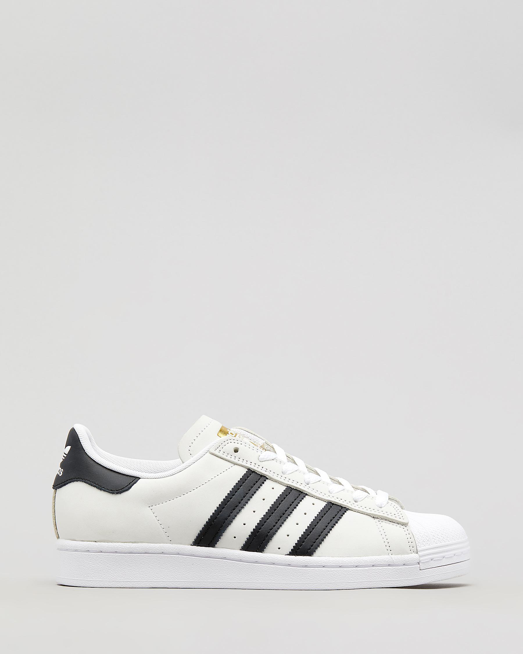 Adidas Superstar 505 Shoes In Ftwr White/core Black/gol - Fast Shipping ...