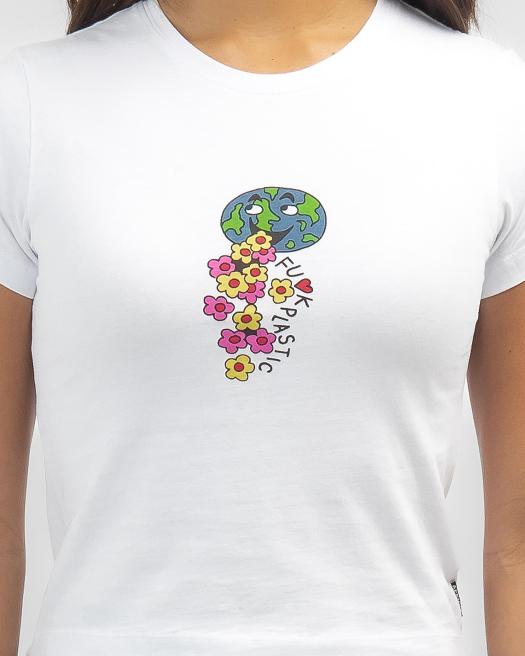 AFENDS Womens Dark Heaven - Baby Tee - White