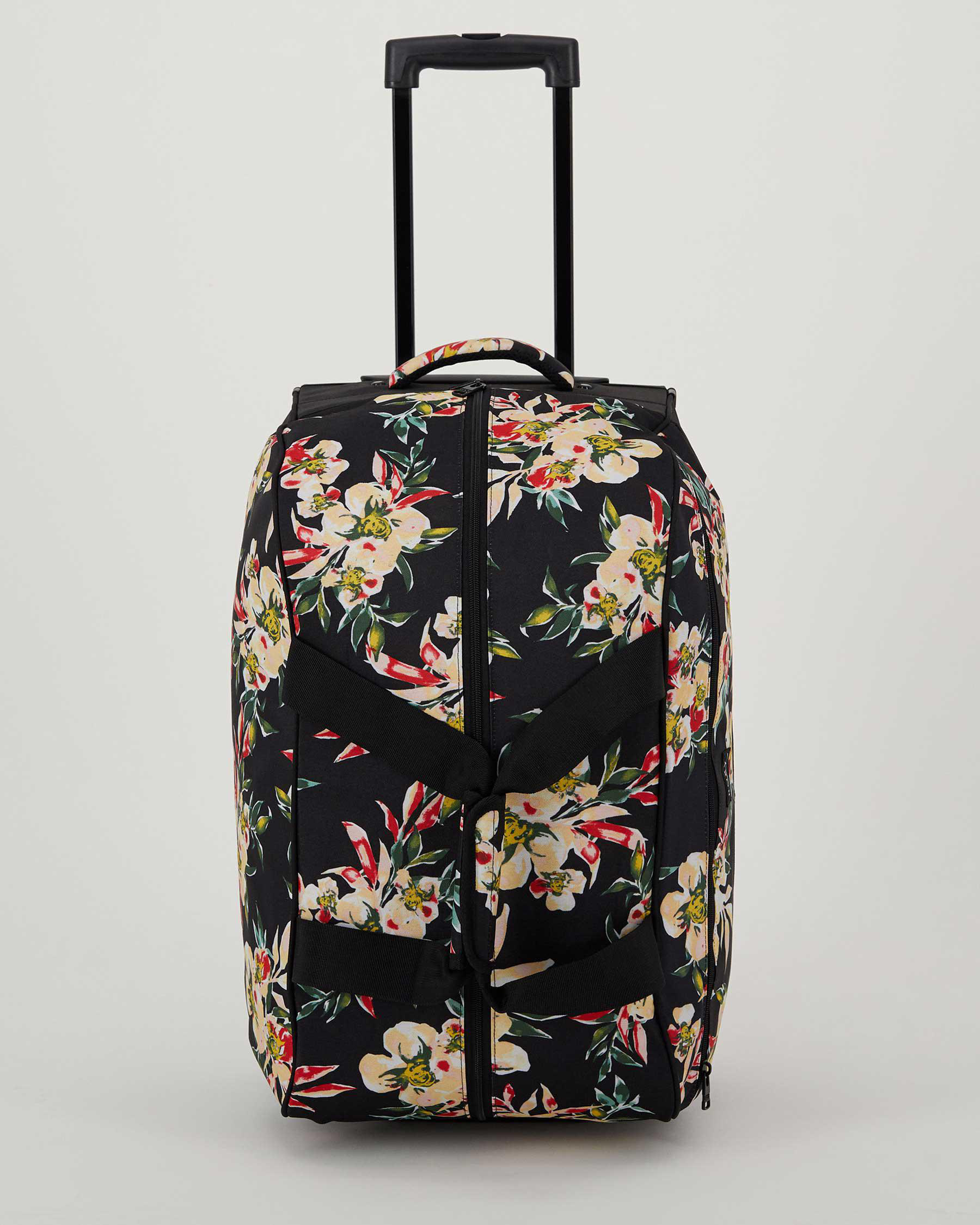 Shop Roxy Feel It All Small Wheeled Travel Bag In Anthracite Wonder