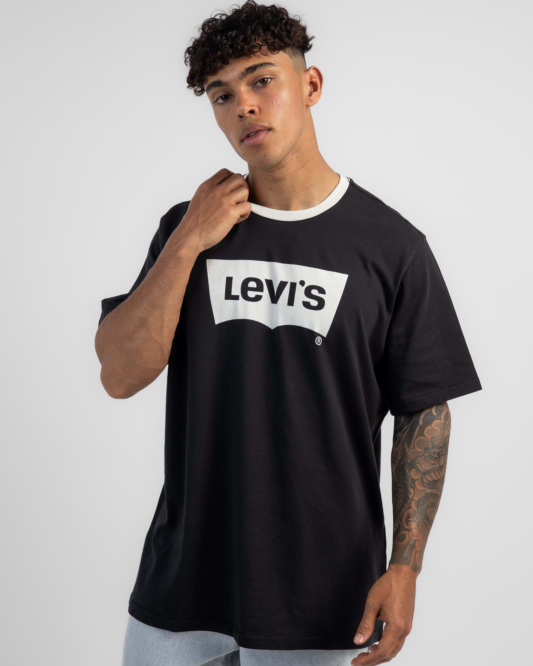 Shop Levi's Relaxed Fit T-Shirt In Caviar - Fast Shipping & Easy ...