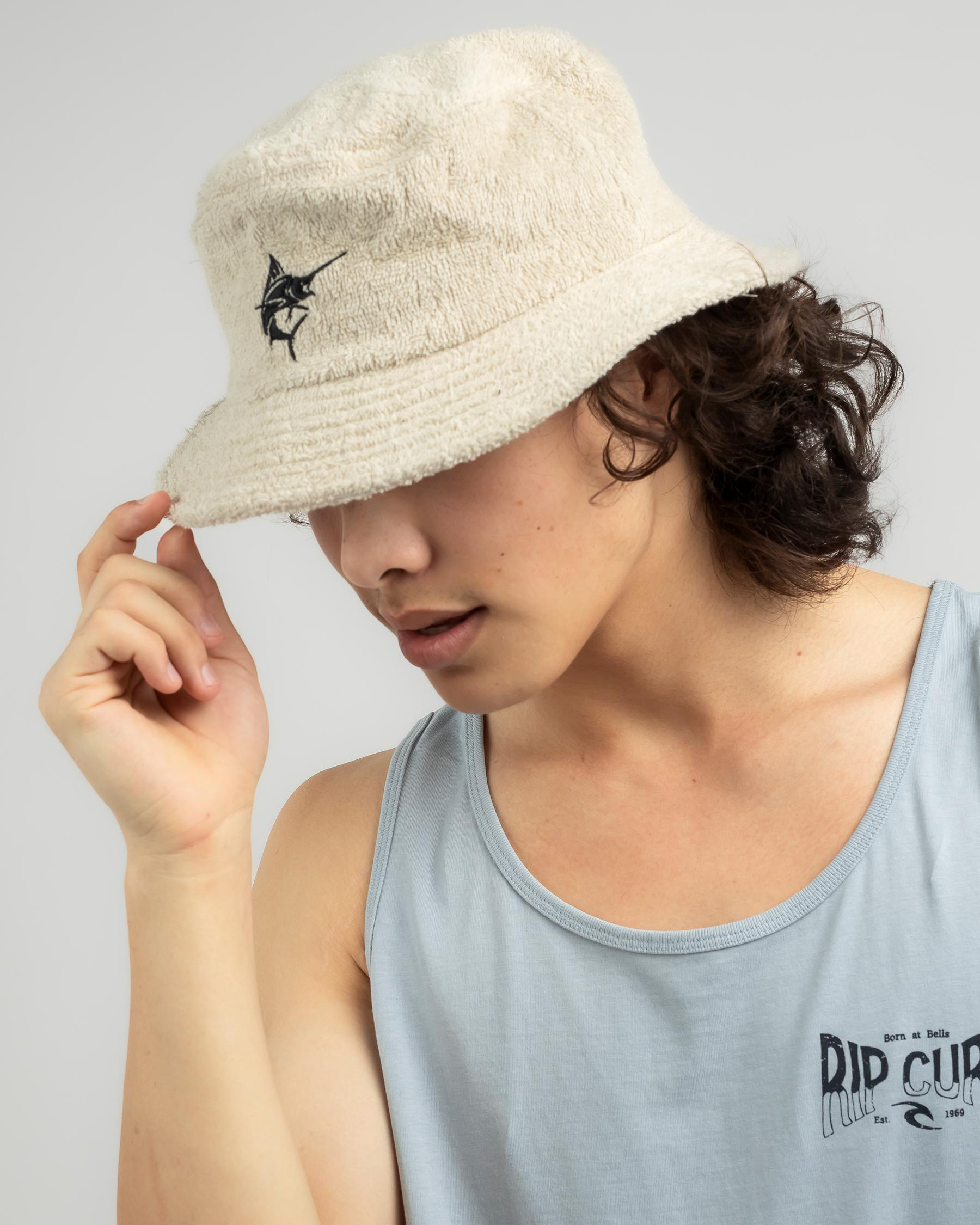 Salty Life Hook Up Bucket Hat In Stone Towel FREE* Shipping & Easy