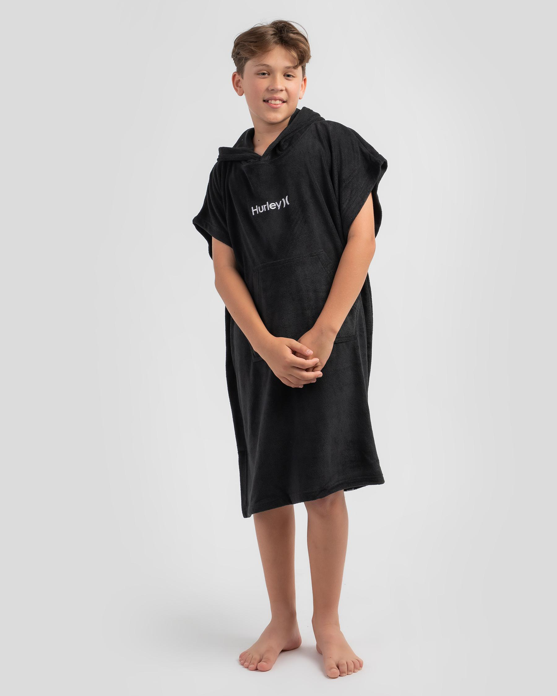 Hurley Boys' OAO Hooded Towel In 023 City Beach New Zealand