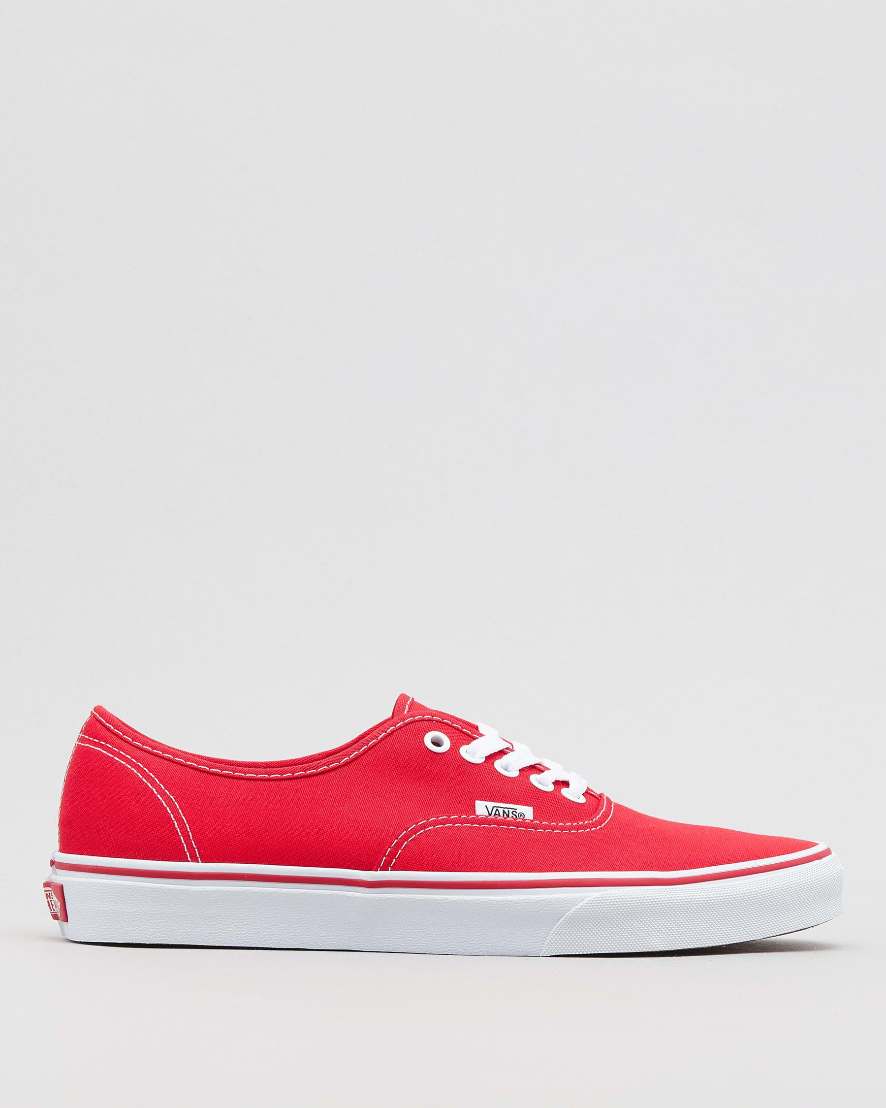 Shop Vans Authentic Shoes In Red - Fast Shipping & Easy Returns - City ...