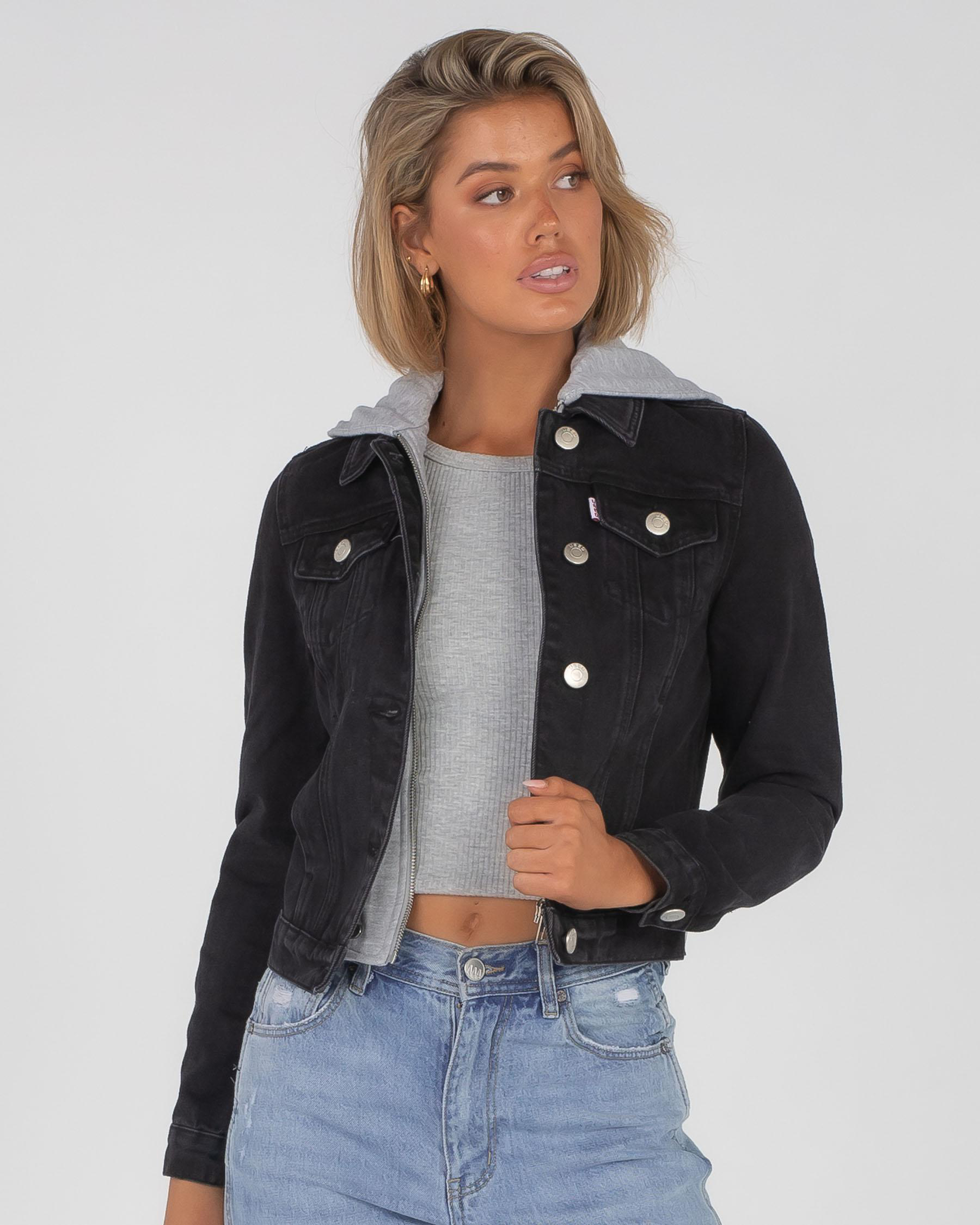 Shop Used Cooper Denim Jacket In Washed Black Fast Shipping & Easy Returns City Beach Australia