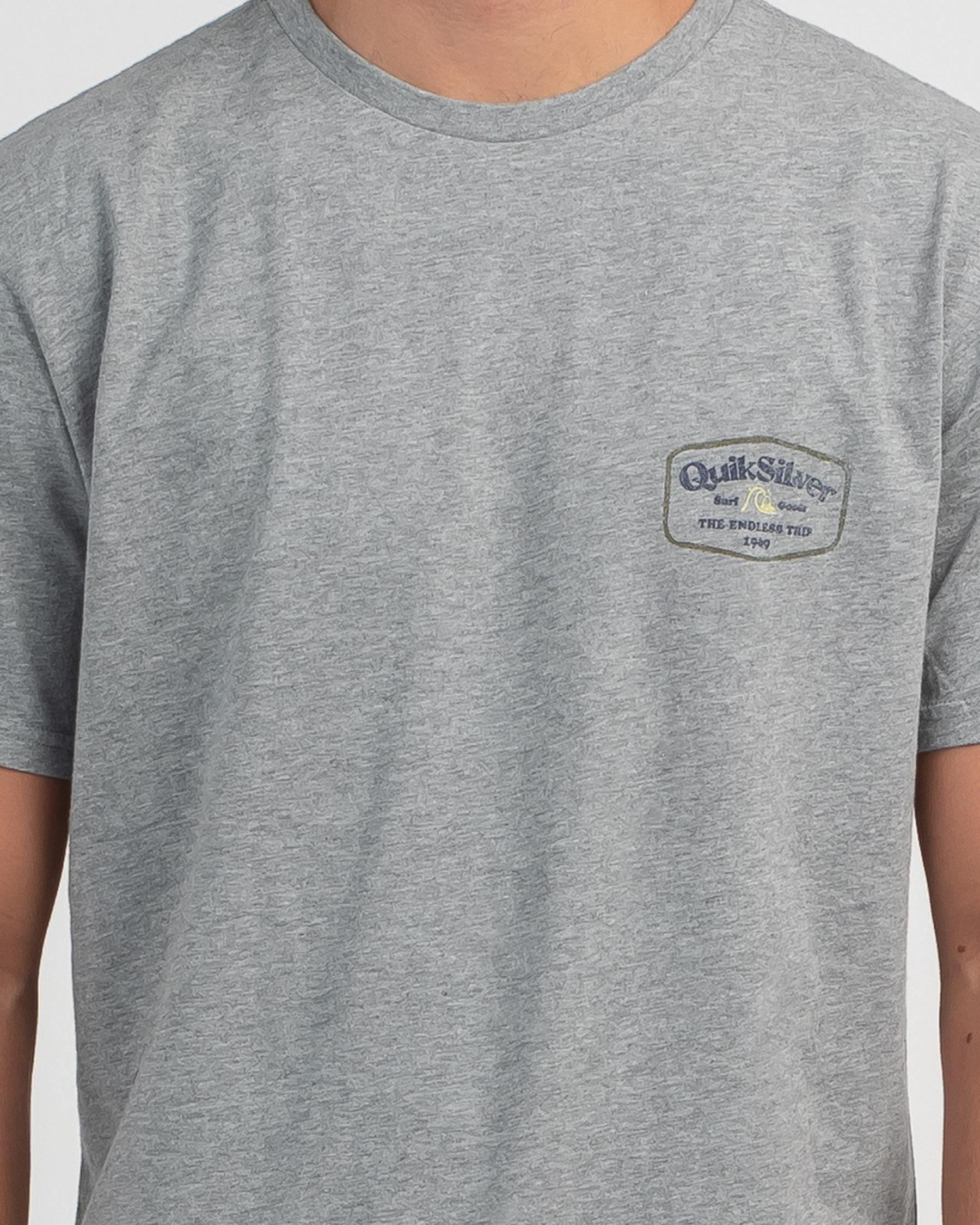 Quiksilver Into Clouds T-Shirt In Medium Grey Heather - Fast Shipping ...