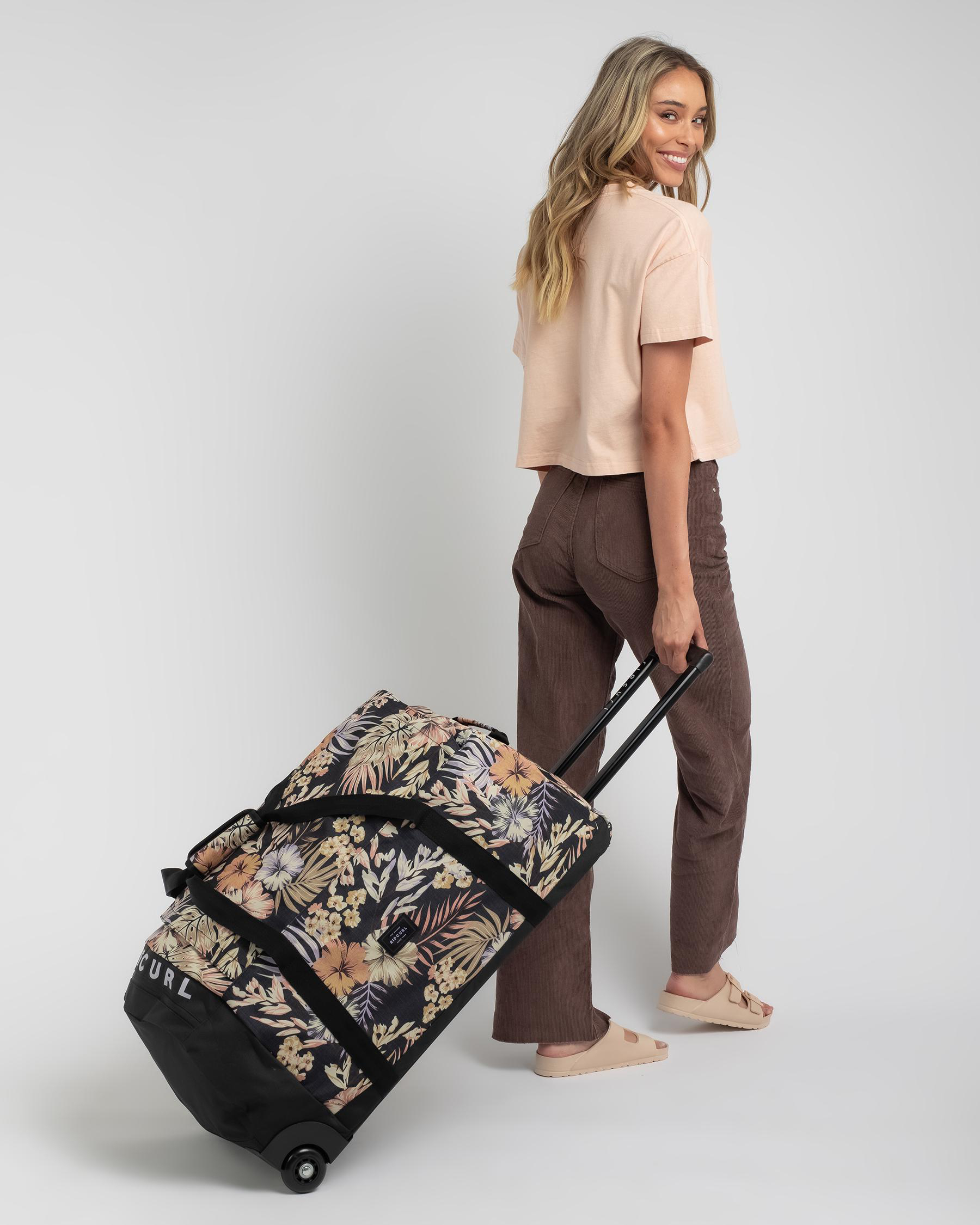 Shop Rip Curl Paradise Jupiter Large Wheeled Travel Bag In Black Fast