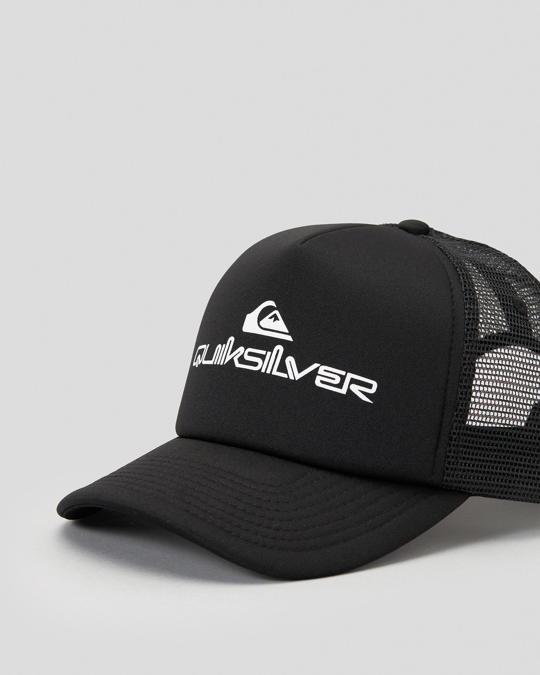 Quiksilver Cap FREE* Black In Returns Easy Beach Shipping - Trucker City United Omnistack & States -