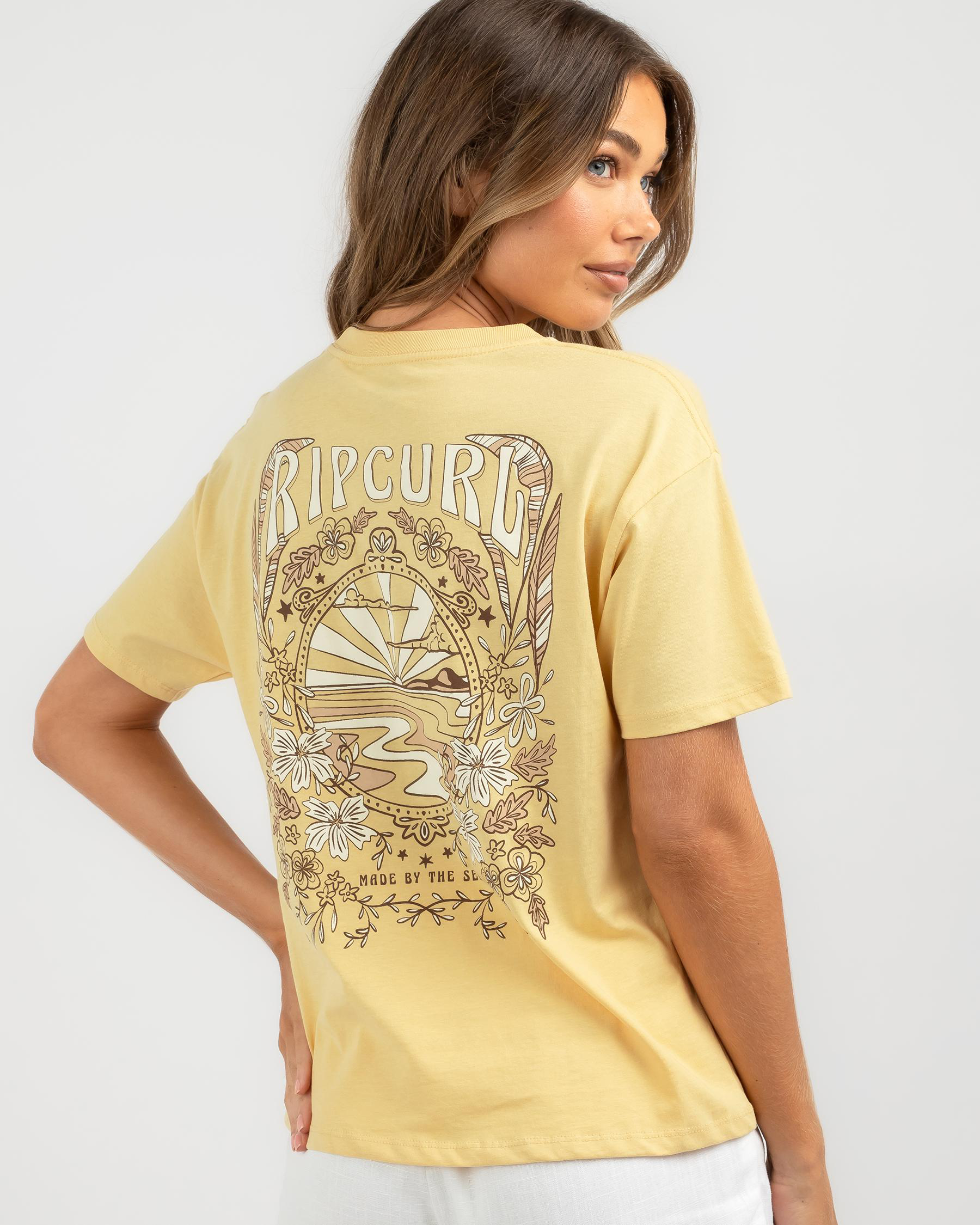 RIP CURL T-shirt Donna A Maniche Corte, Relaxed Fit, Grafica Varia In Base Al Colore