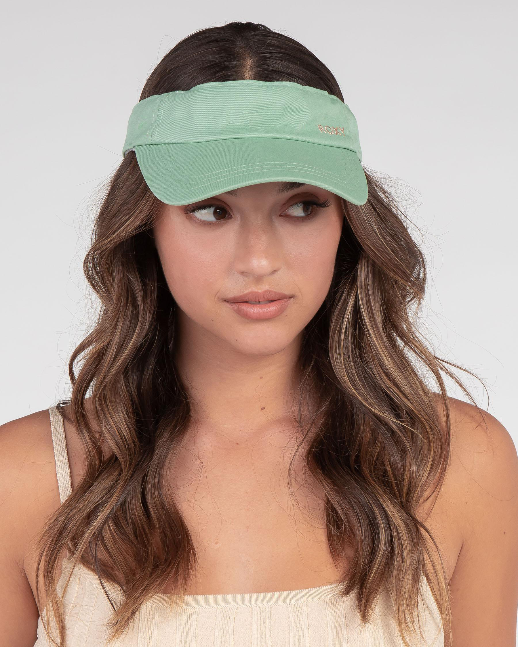 Shop Roxy Kind Of Beautiful Visor In Oil Blue Fast Shipping & Easy
