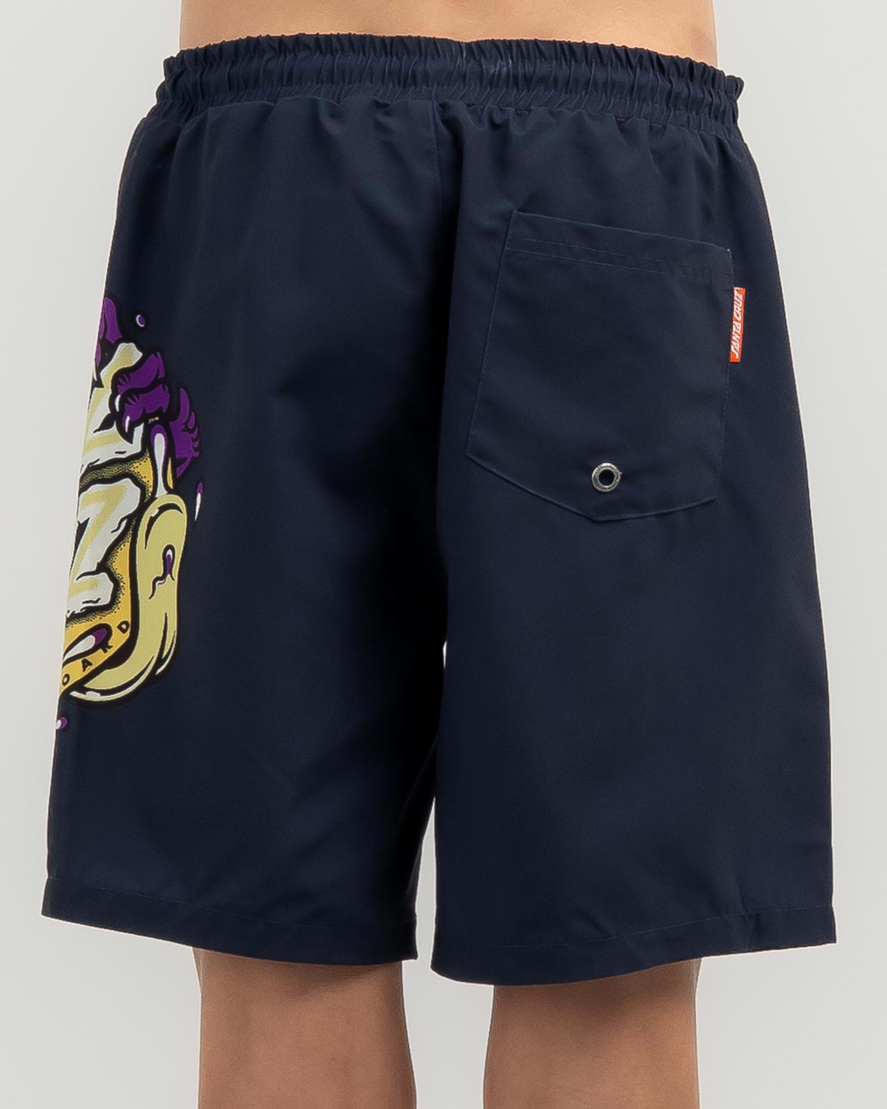 Shop Santa Cruz Boys' OS Slasher Dot Board Shorts In Navy - Fast ...