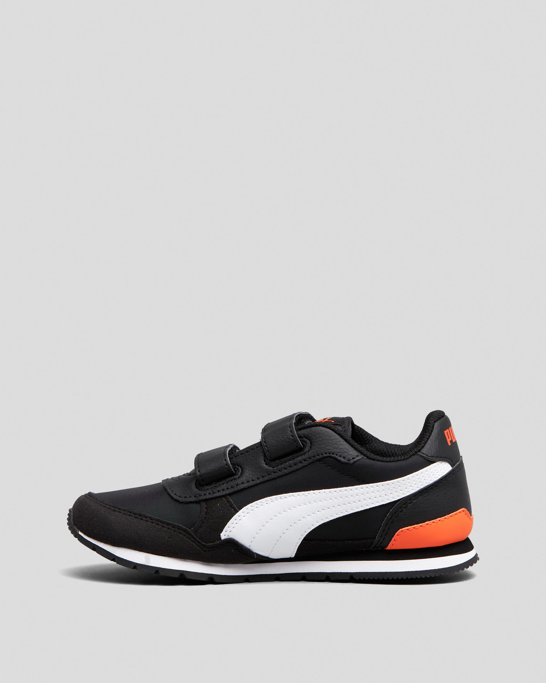 Shop Puma Junior Boys' St Runner V3 Shoes In Puma Blackpuma White