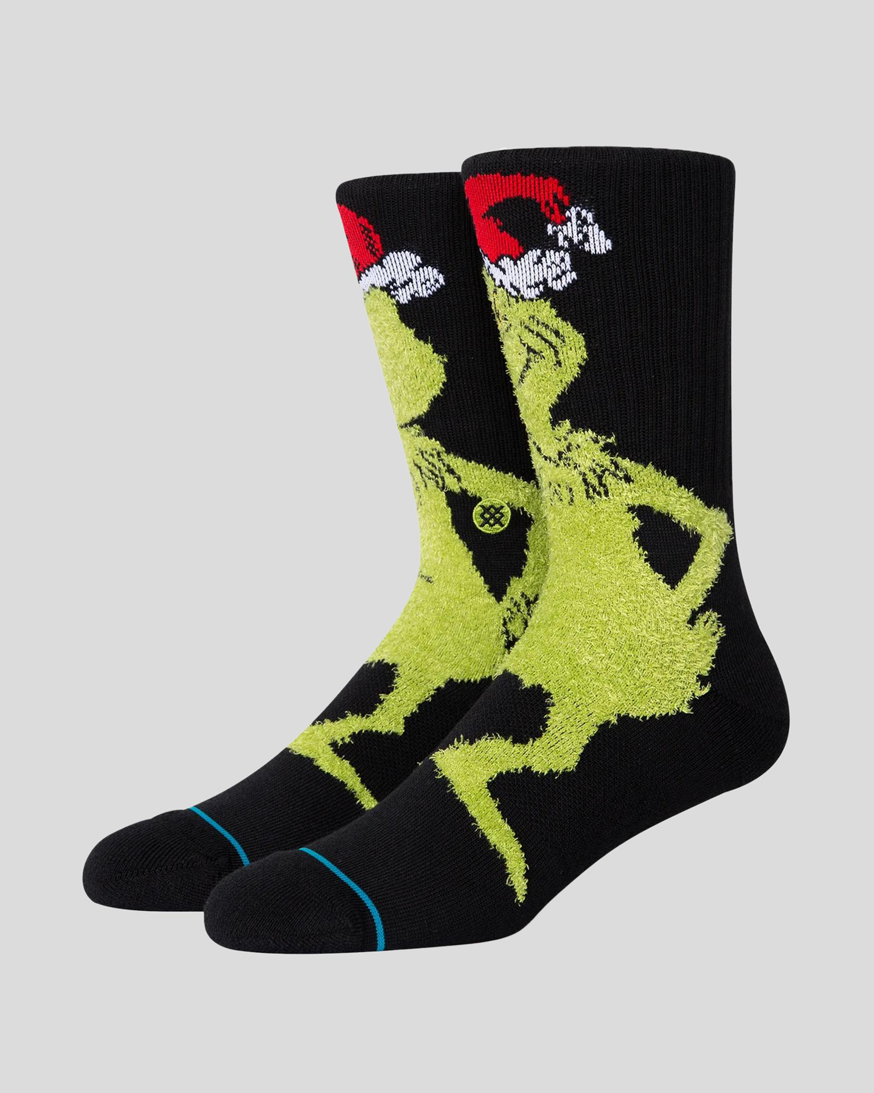 Shop Stance Mr Grinch Socks In Black Fast Shipping & Easy Returns