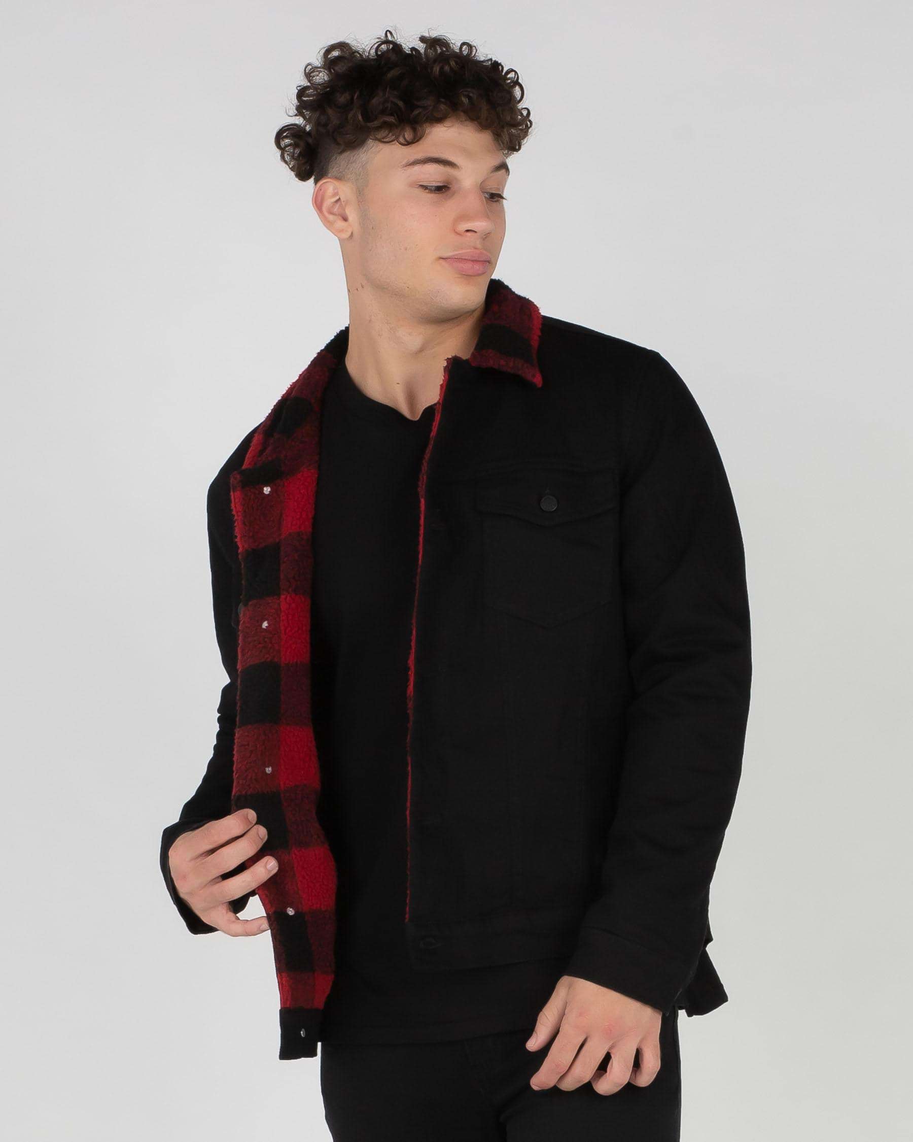 Dexter Axel Jacket In Black/red - Fast Shipping & Easy Returns - City ...