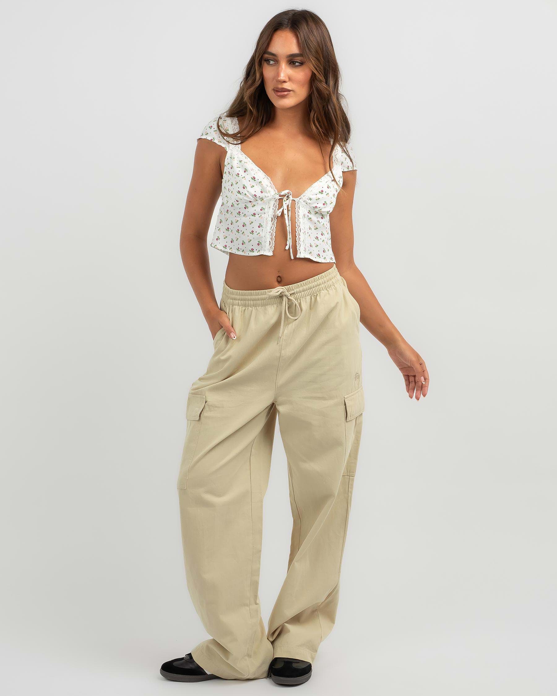 Stussy Drew Cargo Beach Pant In Oatmeal - Fast Shipping & Easy Returns ...
