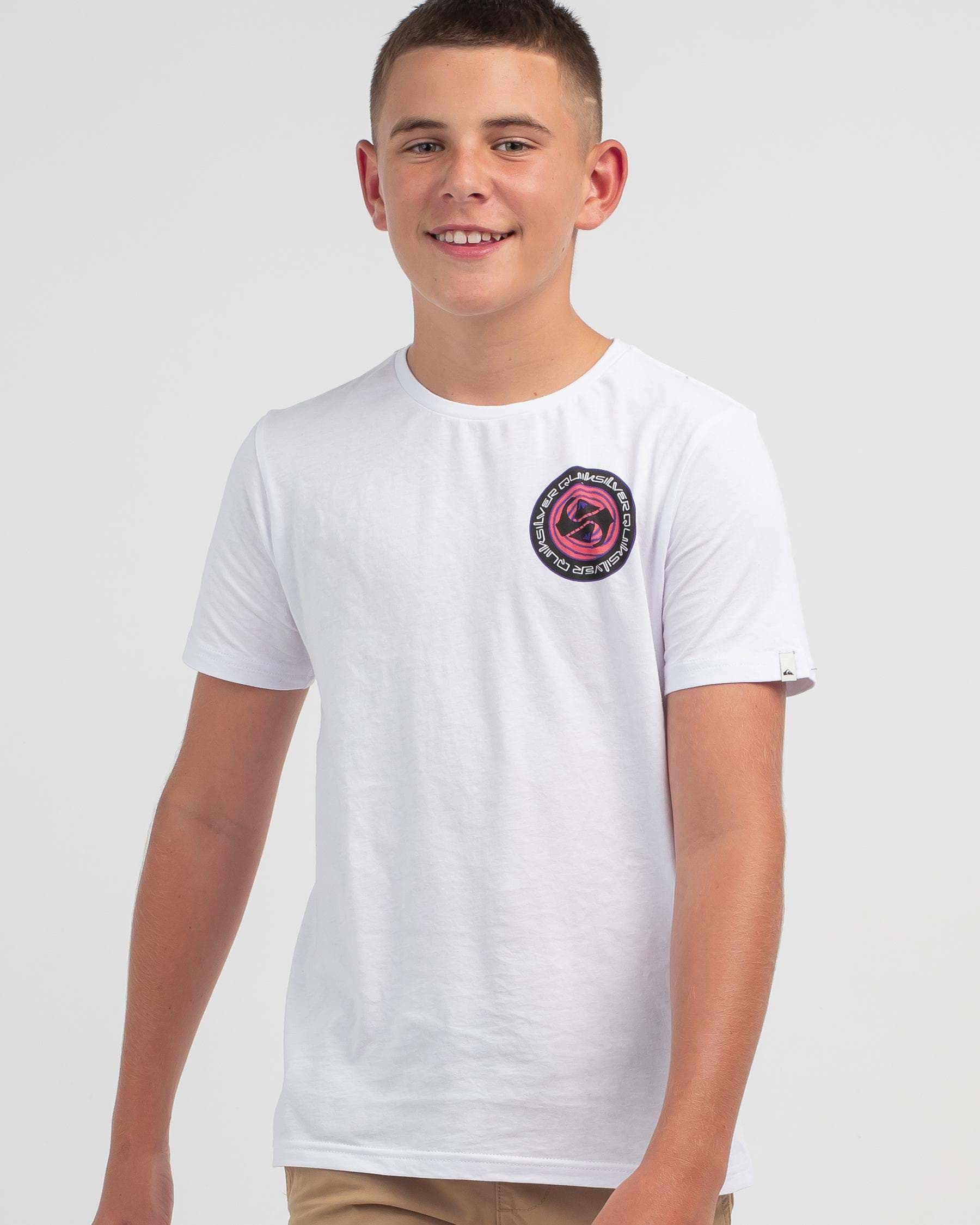 Quiksilver Boys\' Circle Game T-Shirt In White - FREE* Shipping & Easy  Returns - City Beach United States