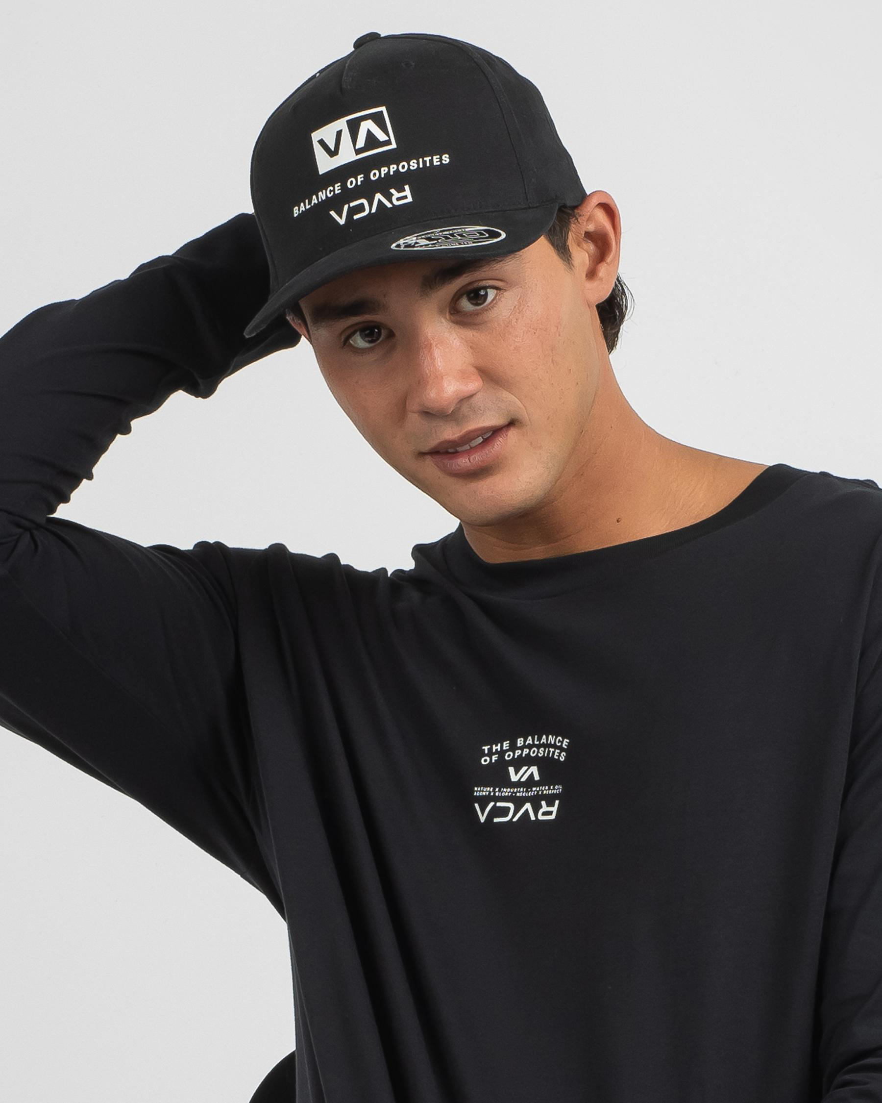 Shop RVCA Vert Pinched Snapback Cap In Black - Fast Shipping & Easy ...