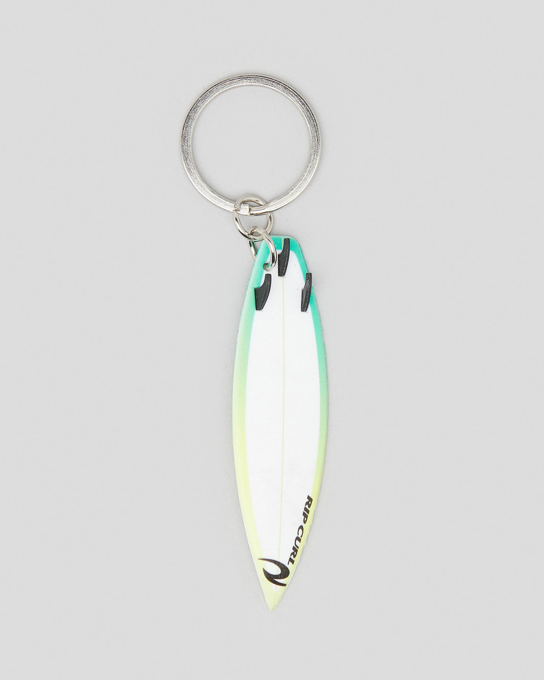 Shop Rip Curl Surfboard Keyring In White/green Fast Shipping & Easy