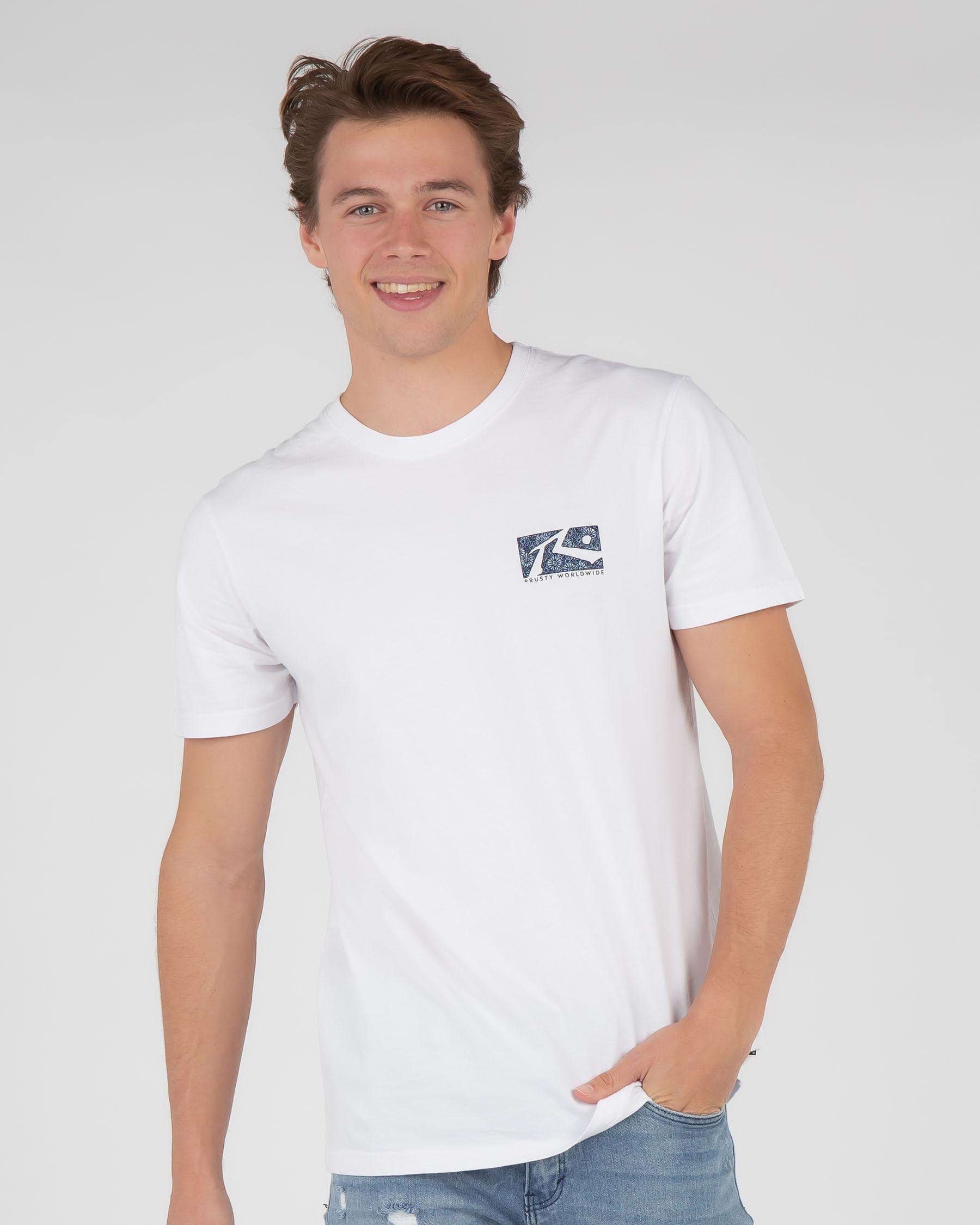 Rusty Scratch T-Shirt In White | City Beach Australia