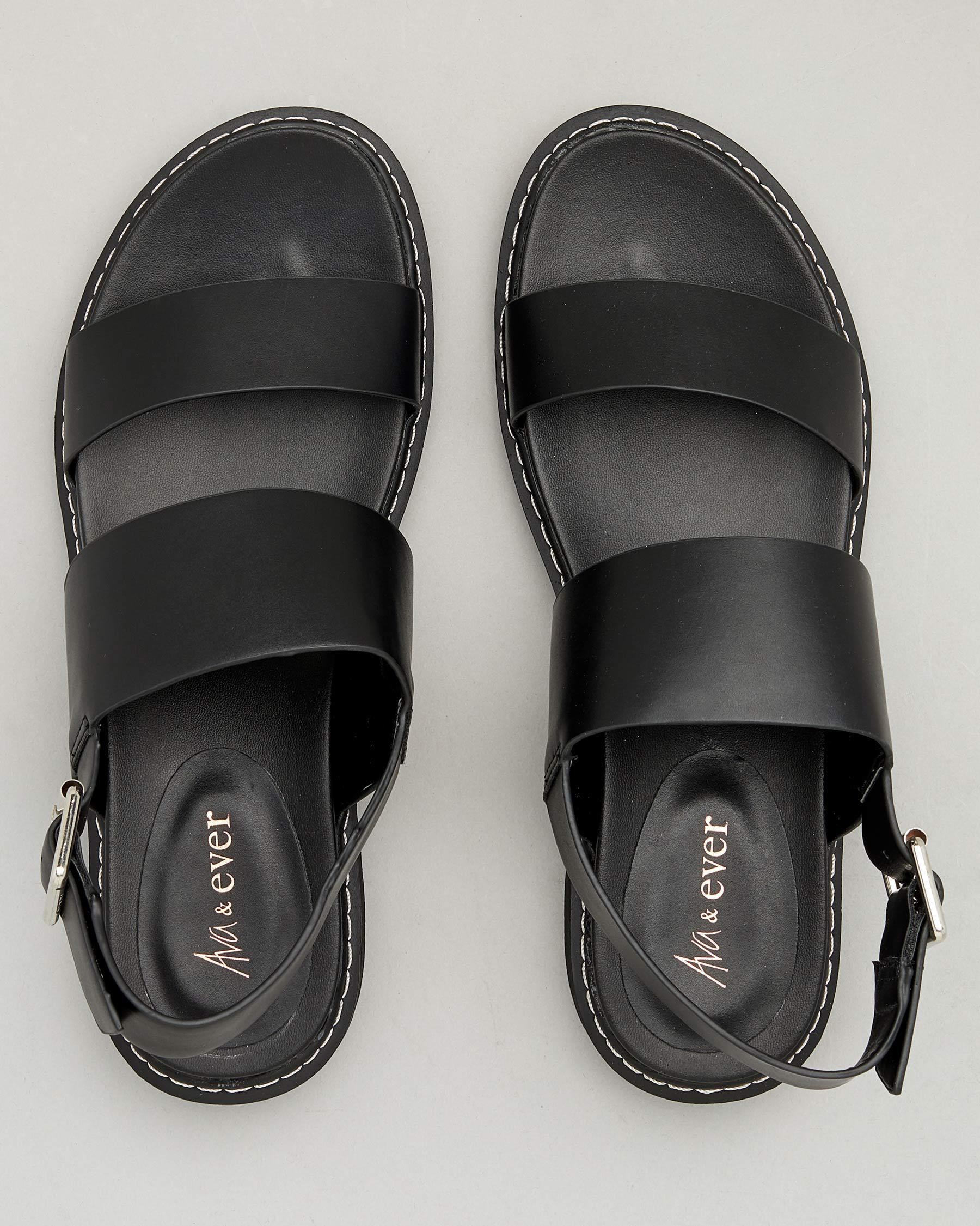 Shop Ava And Ever Aiden Sandals In Black - Fast Shipping & Easy Returns ...