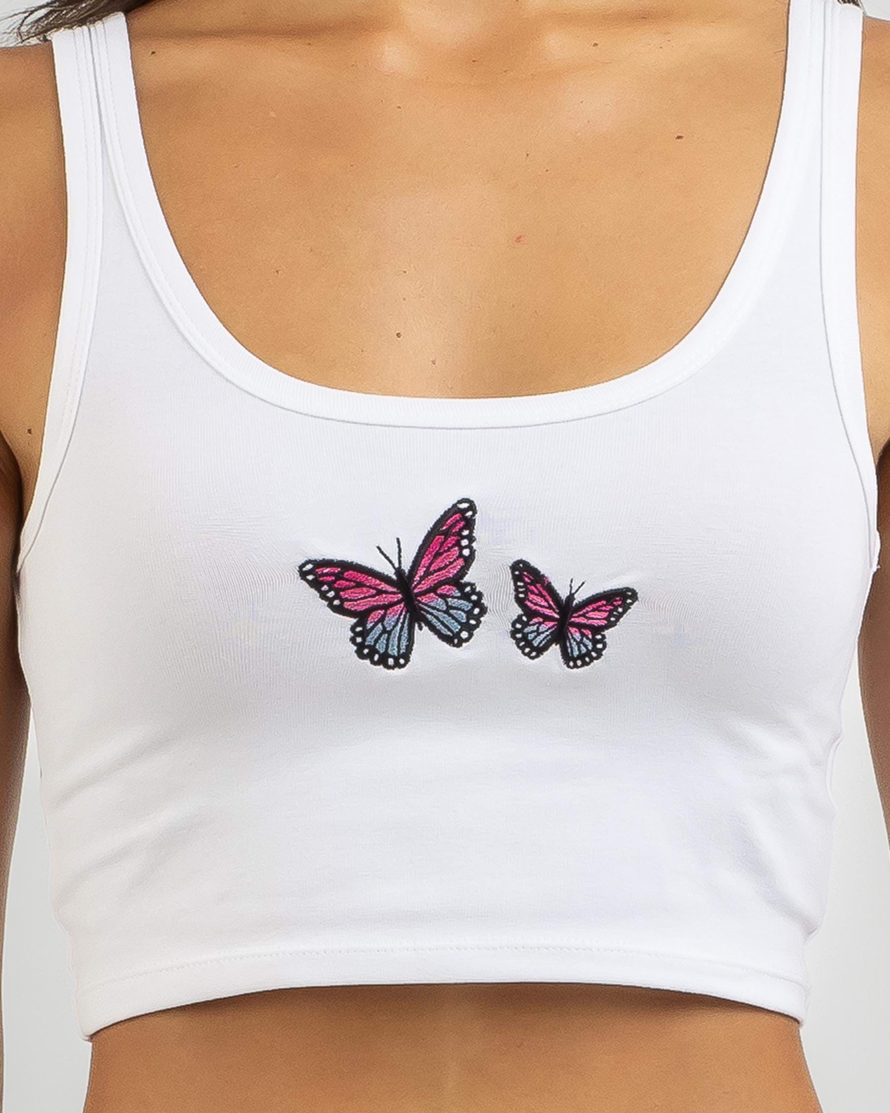 Shop Mooloola Flutter Tank Top In White - Fast Shipping & Easy Returns ...