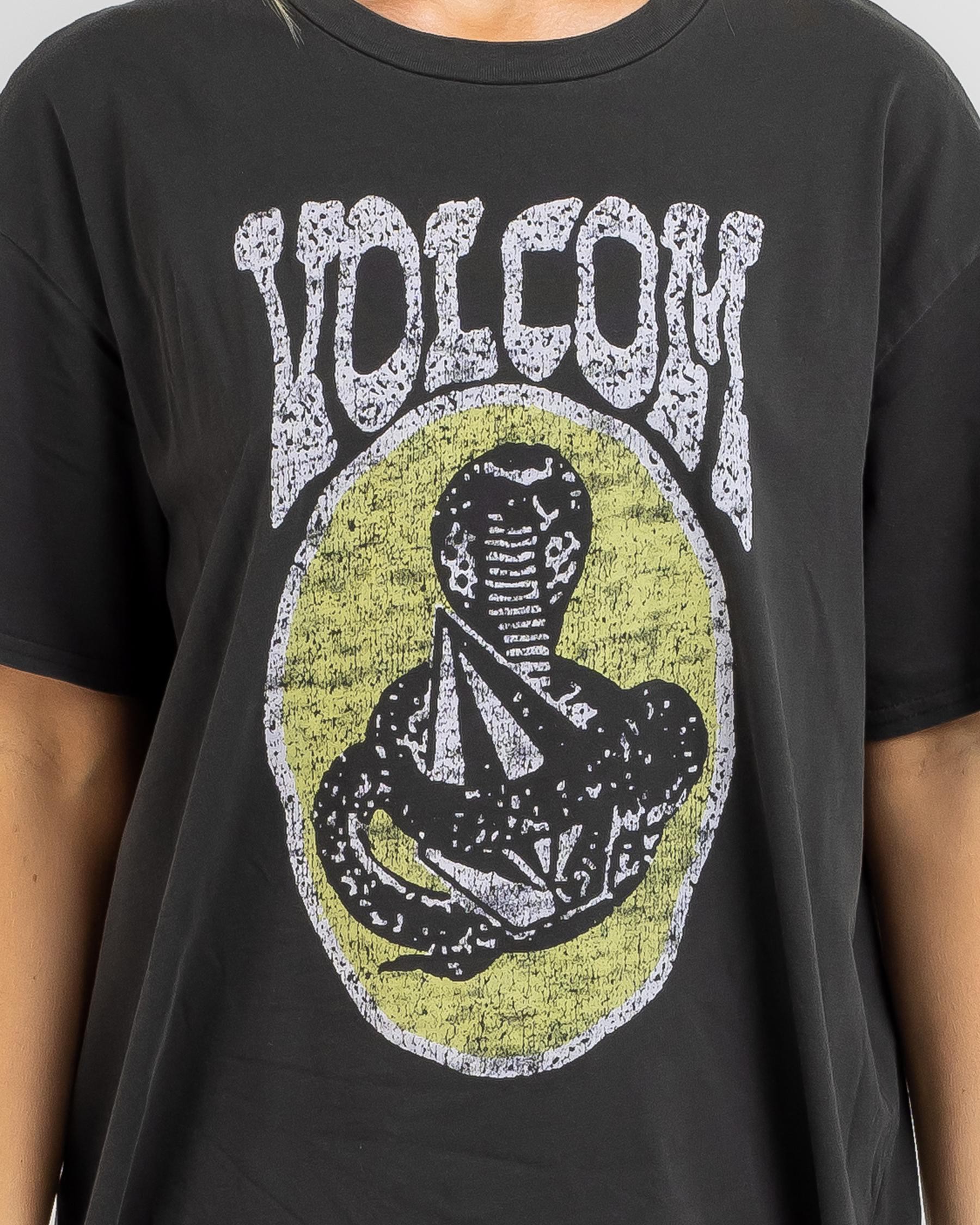 Shop Volcom Cobrah T-Shirt In Washed Black - Fast Shipping & Easy ...