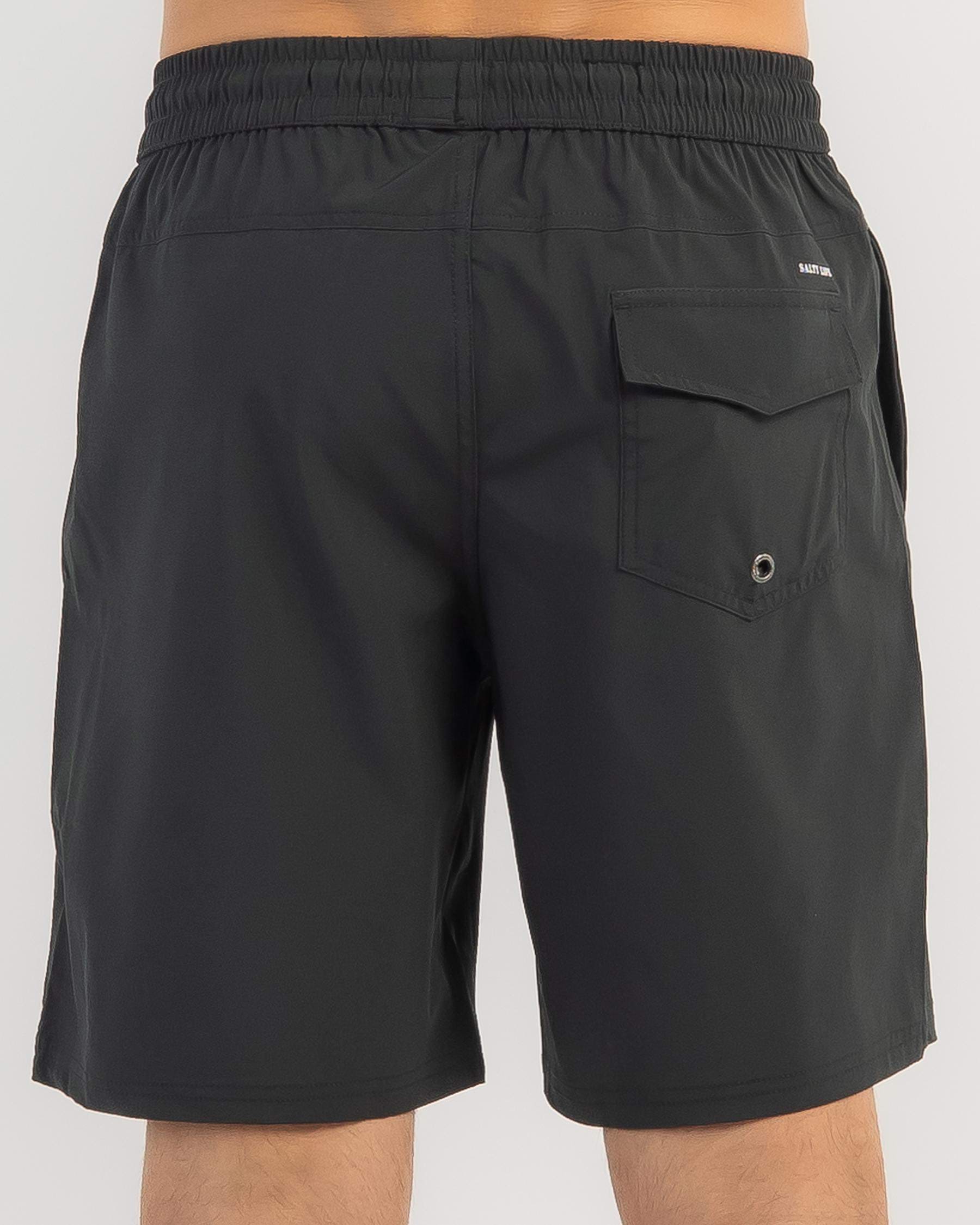 Shop Salty Life Cyclone Board Shorts In Black - Fast Shipping & Easy ...