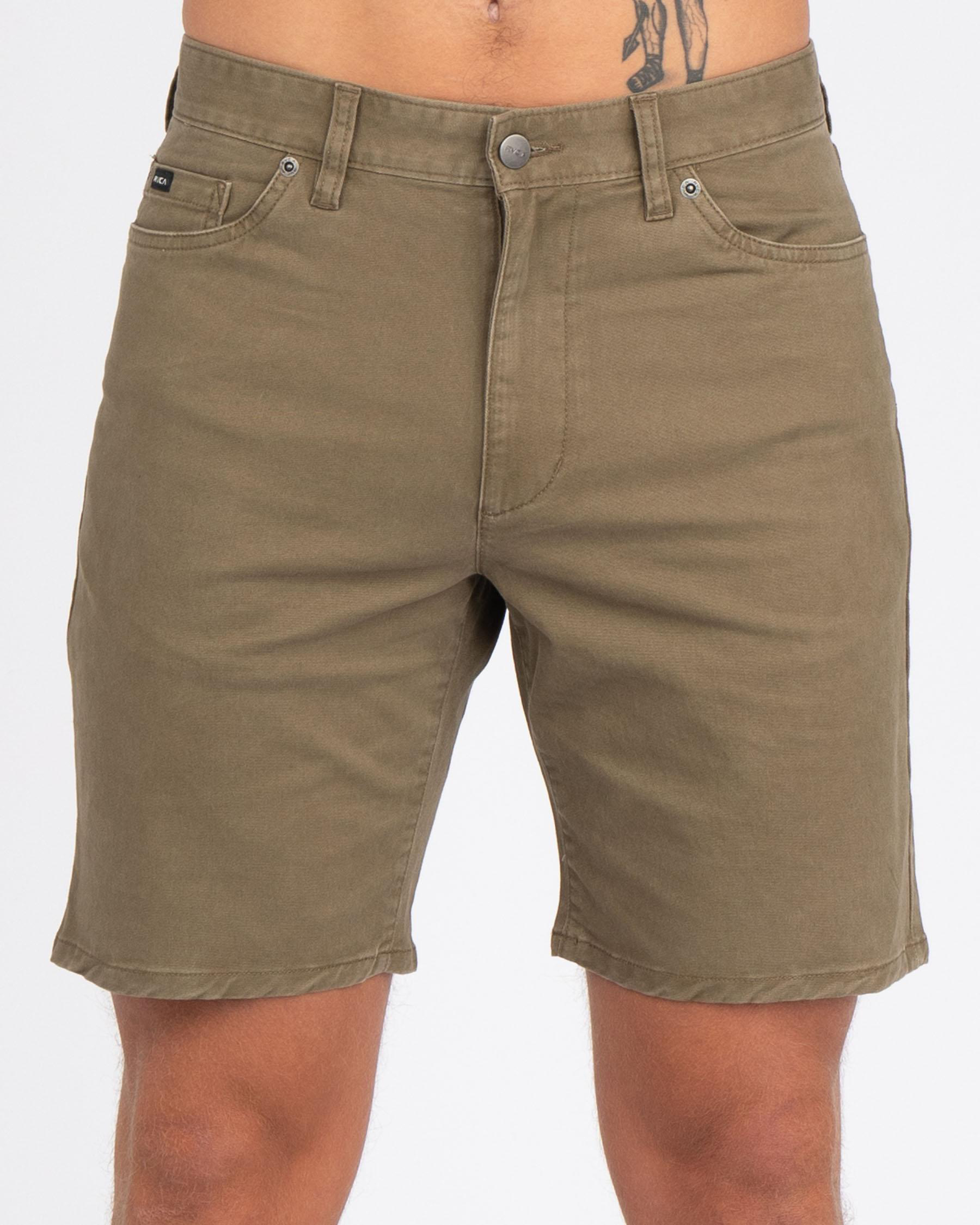 RVCA Daggers Twill Walk Shorts In Cadet 
