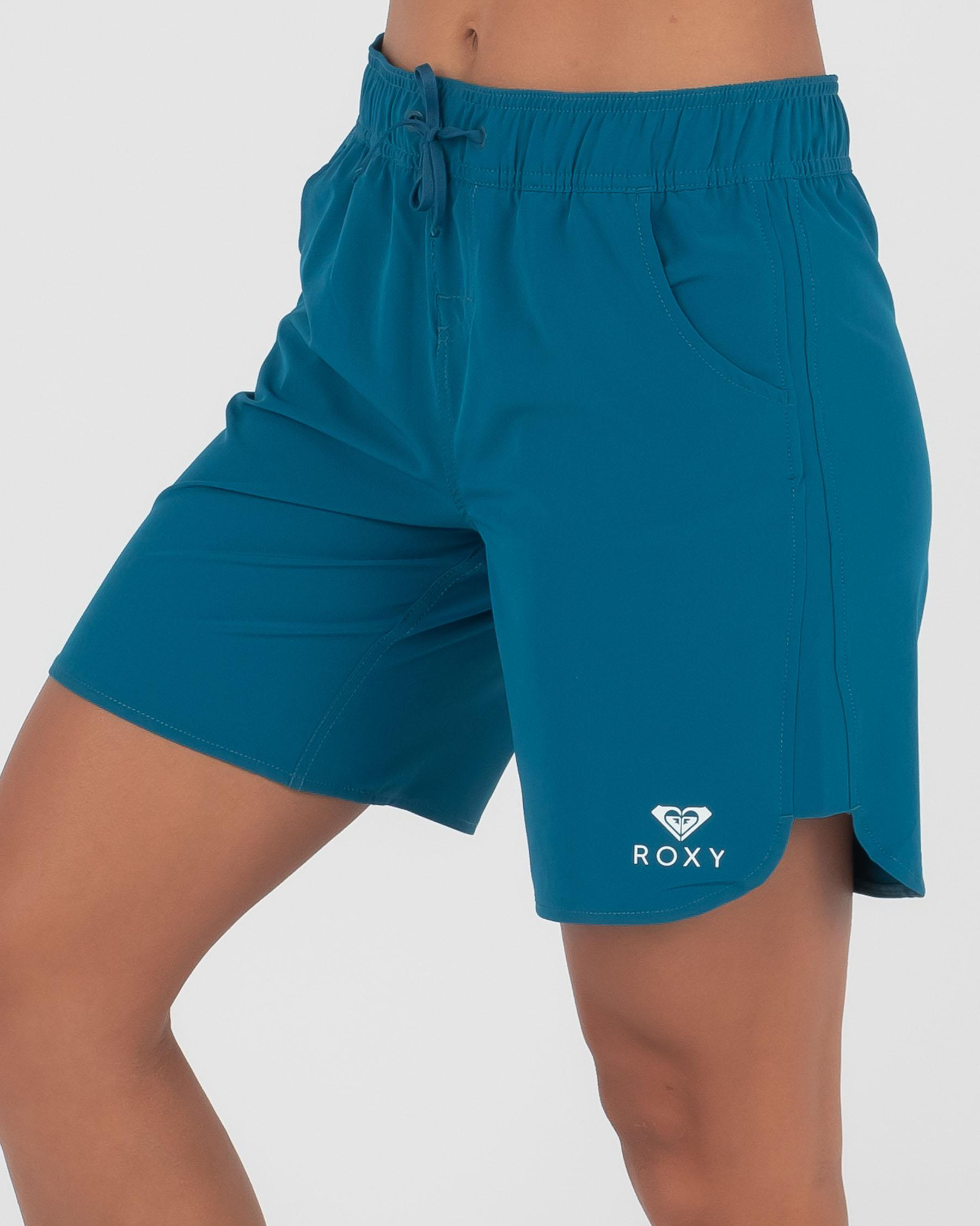Roxy Wave Eco Board Shorts In Ink Blue 