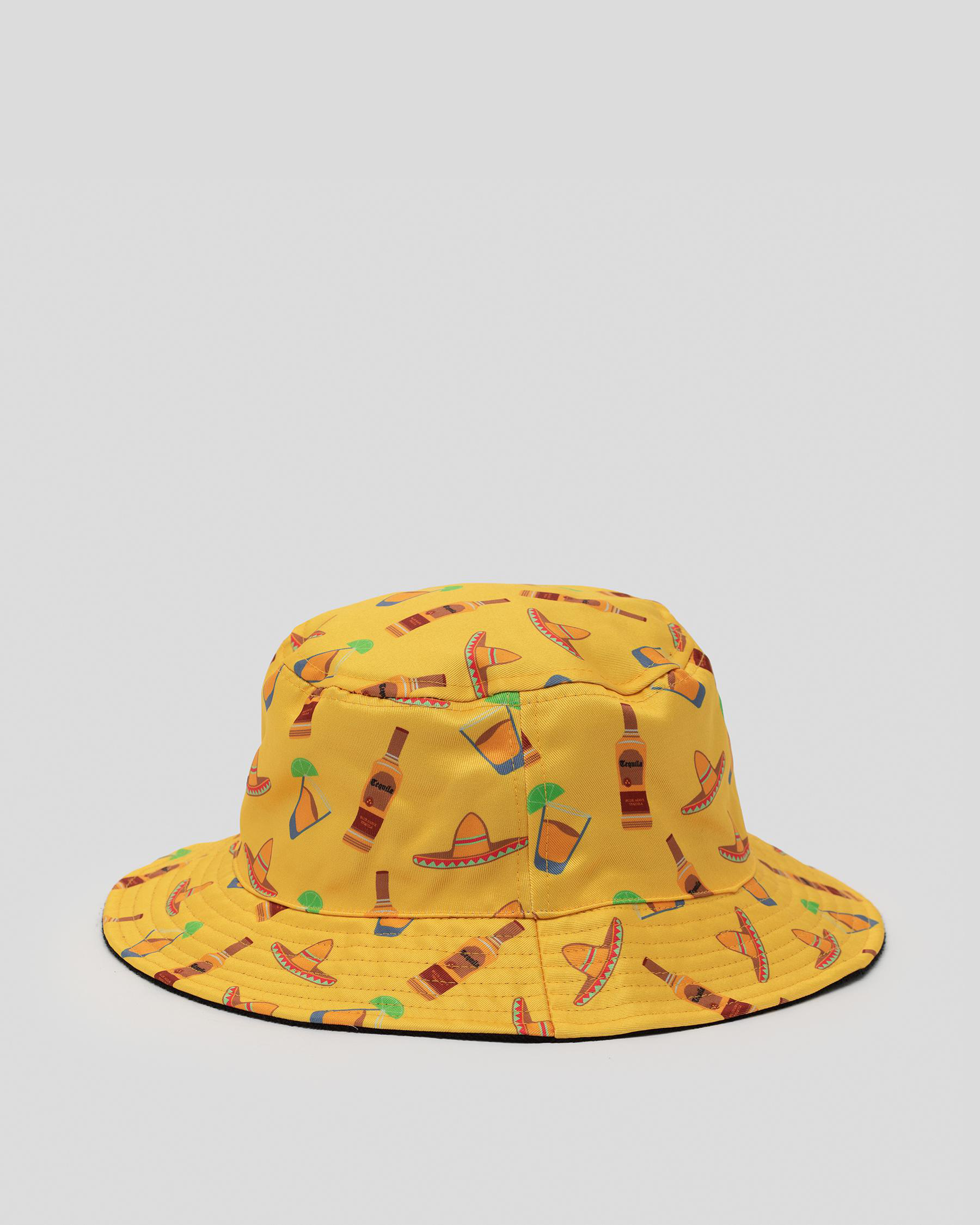 Shop Lucid Margaritaville Bucket Hat In Yellow/black Fast Shipping