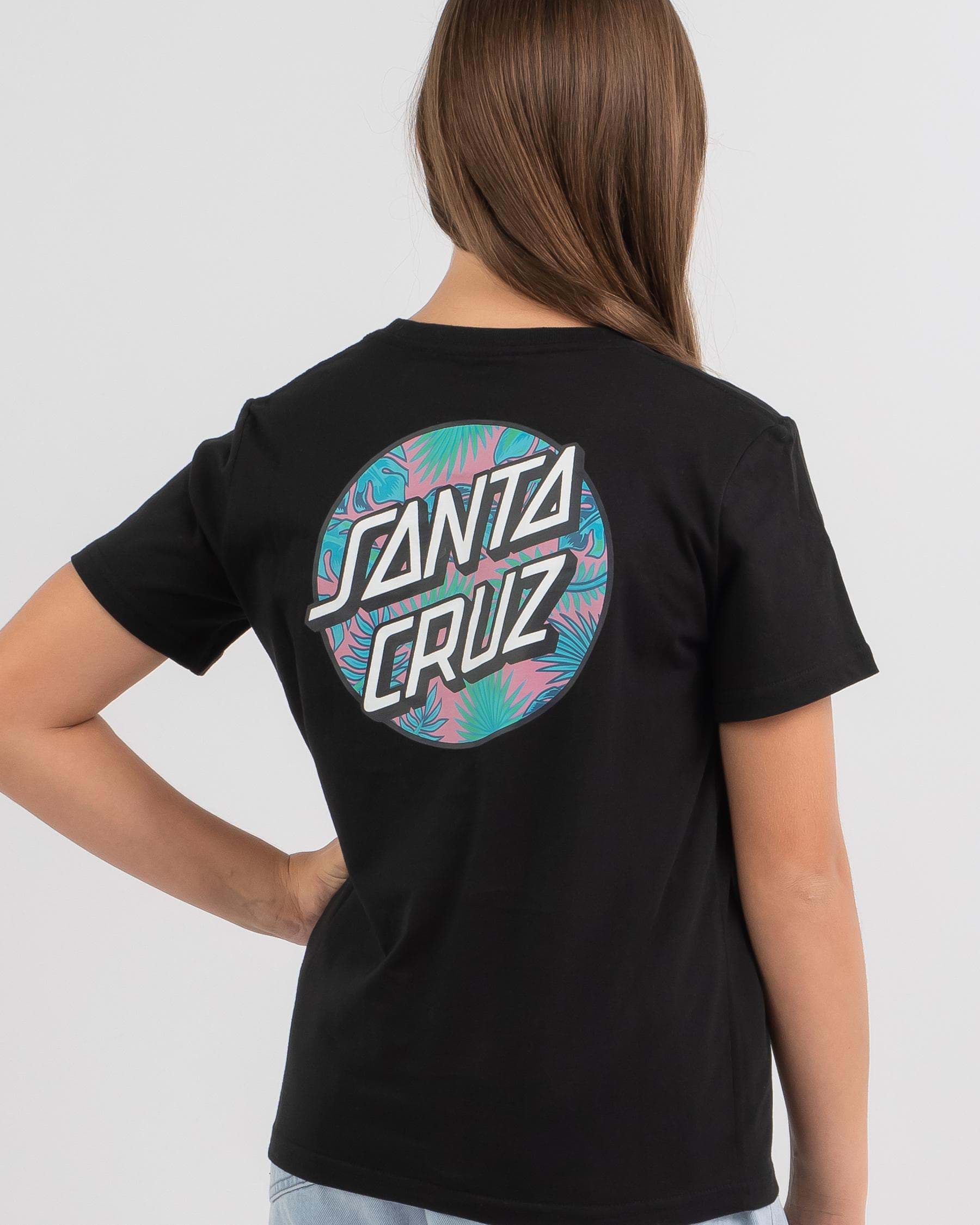 Santa Cruz Girls' Cabana T-Shirt In Black - Fast Shipping & Easy ...