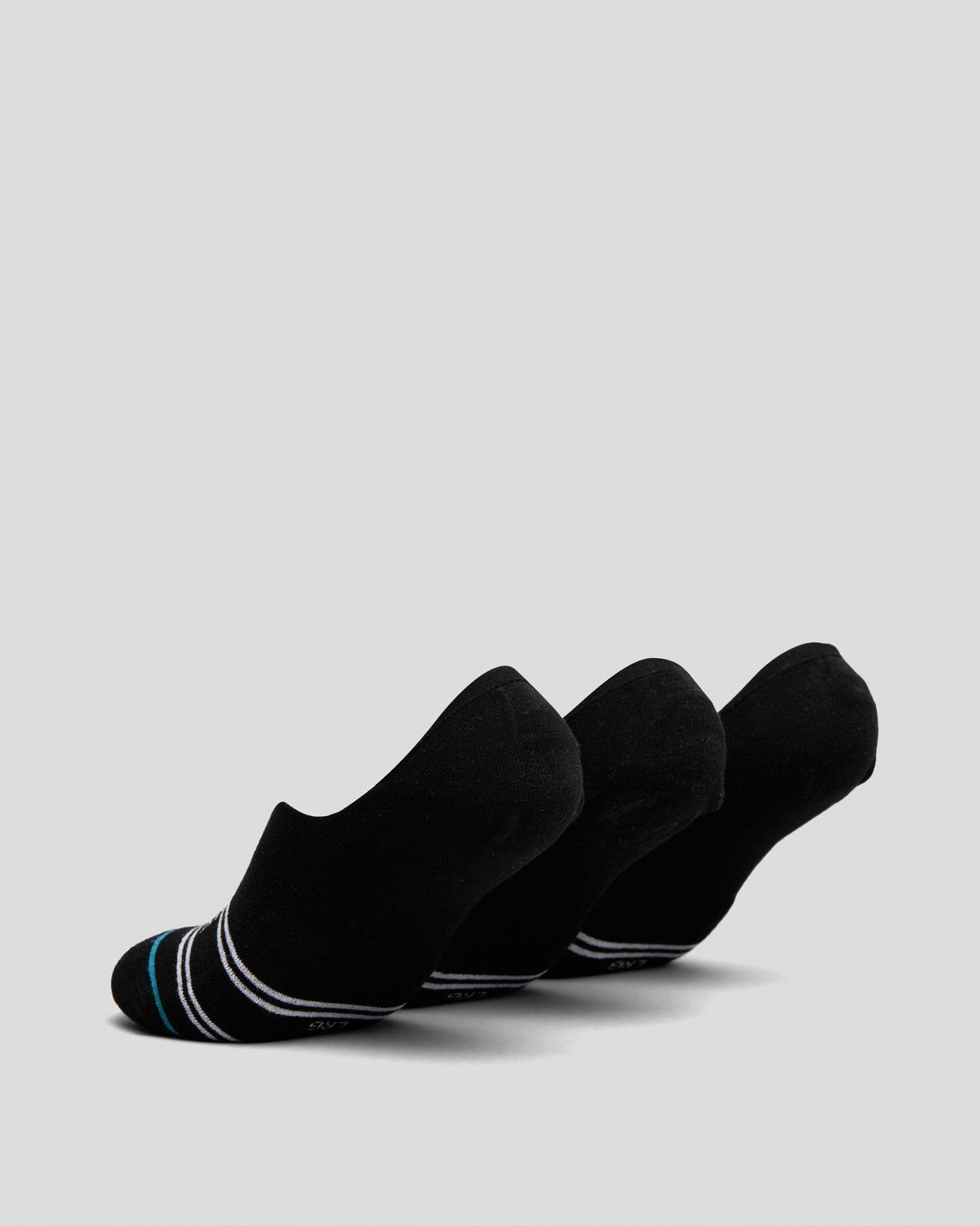 Stance Basic No Show Socks 3 Pack In Black - Fast Shipping & Easy ...