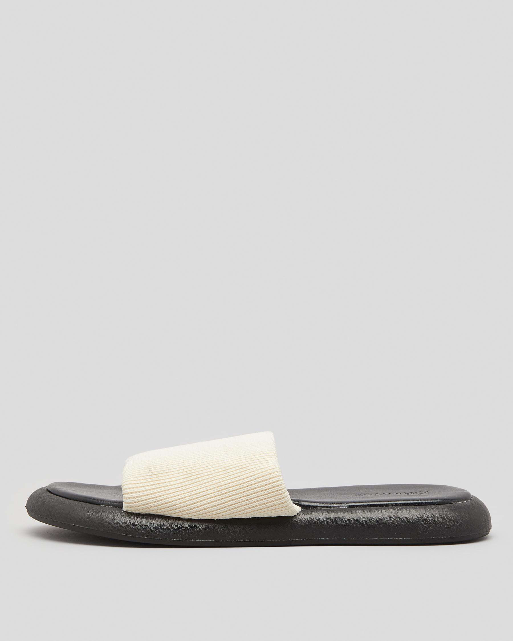 Ava And Ever Beckie Slide Sandals In Alabaster - Fast Shipping & Easy ...