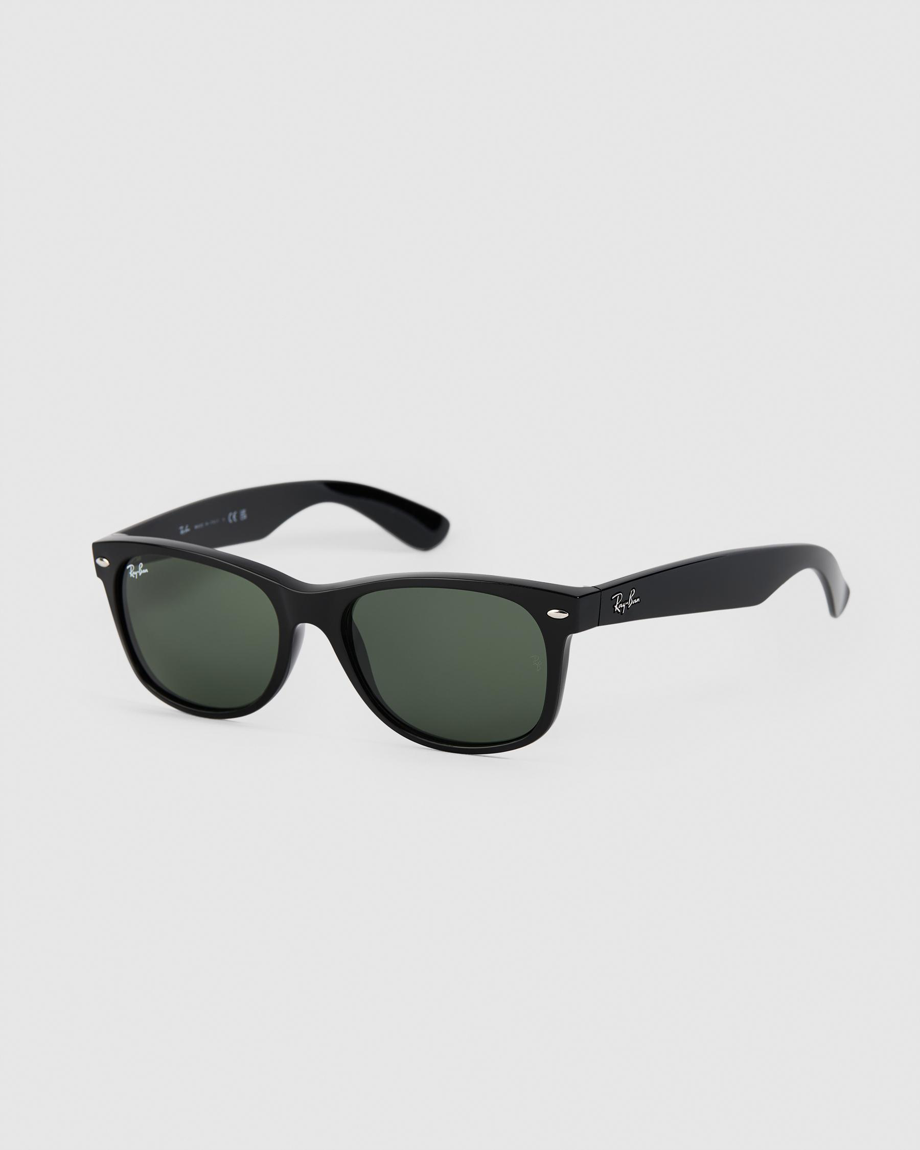 Ray-Ban 0RB2132 New Wayfarer Sunglasses In Black W/ G-15 Green