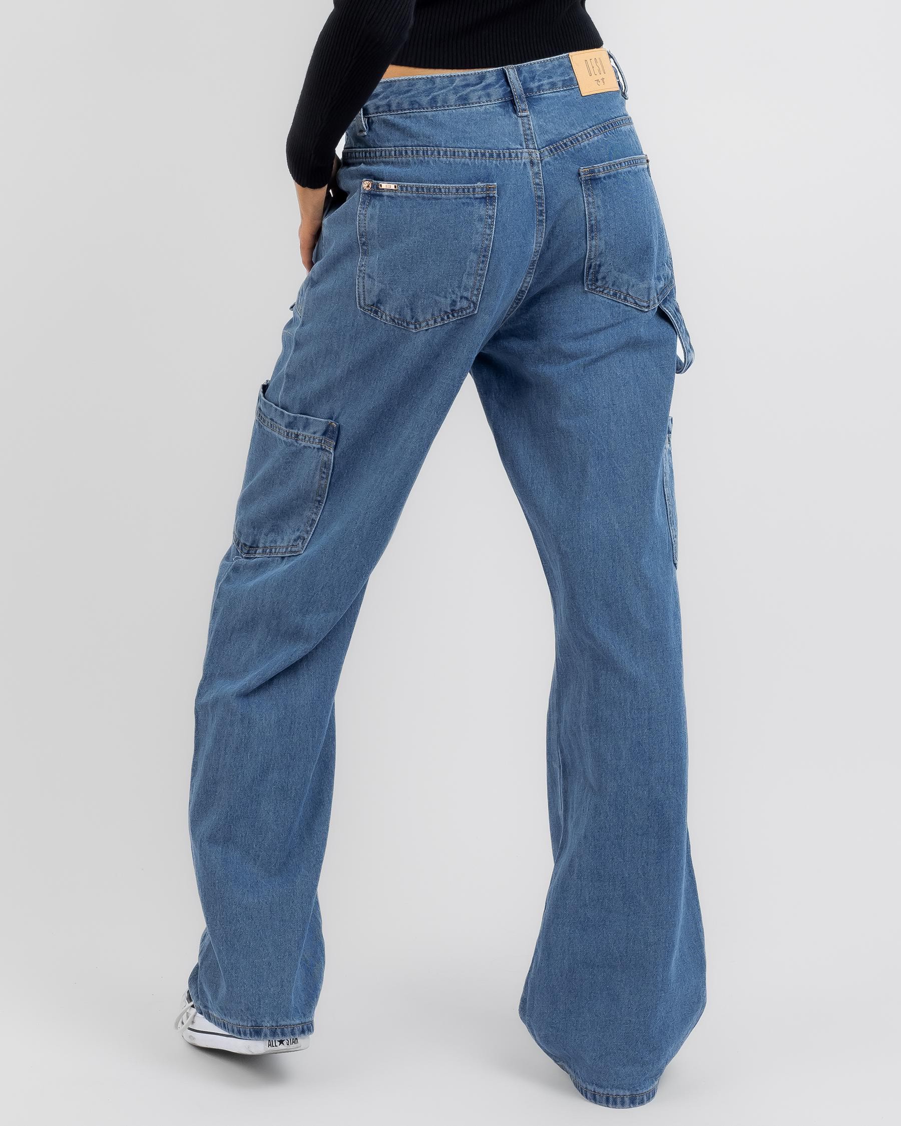 Shop DESU Dylan Carpenter Jeans In Mid Blue - Fast Shipping & Easy ...
