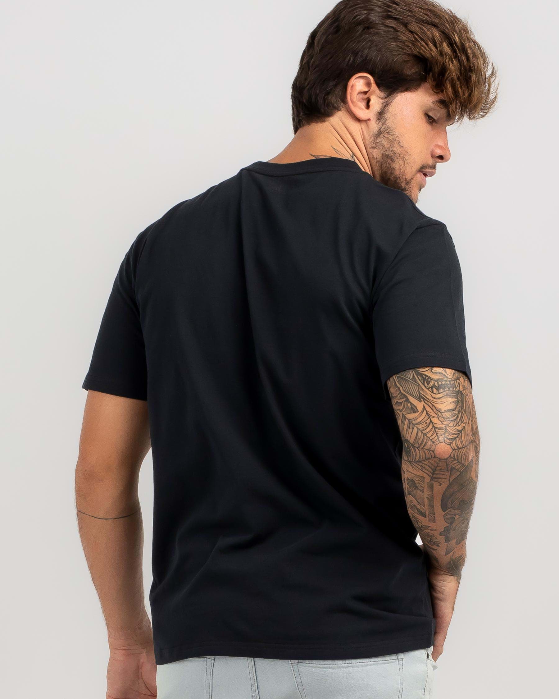 Shop Quiksilver Omni Check Turn T-Shirt In Black - Fast Shipping & Easy ...