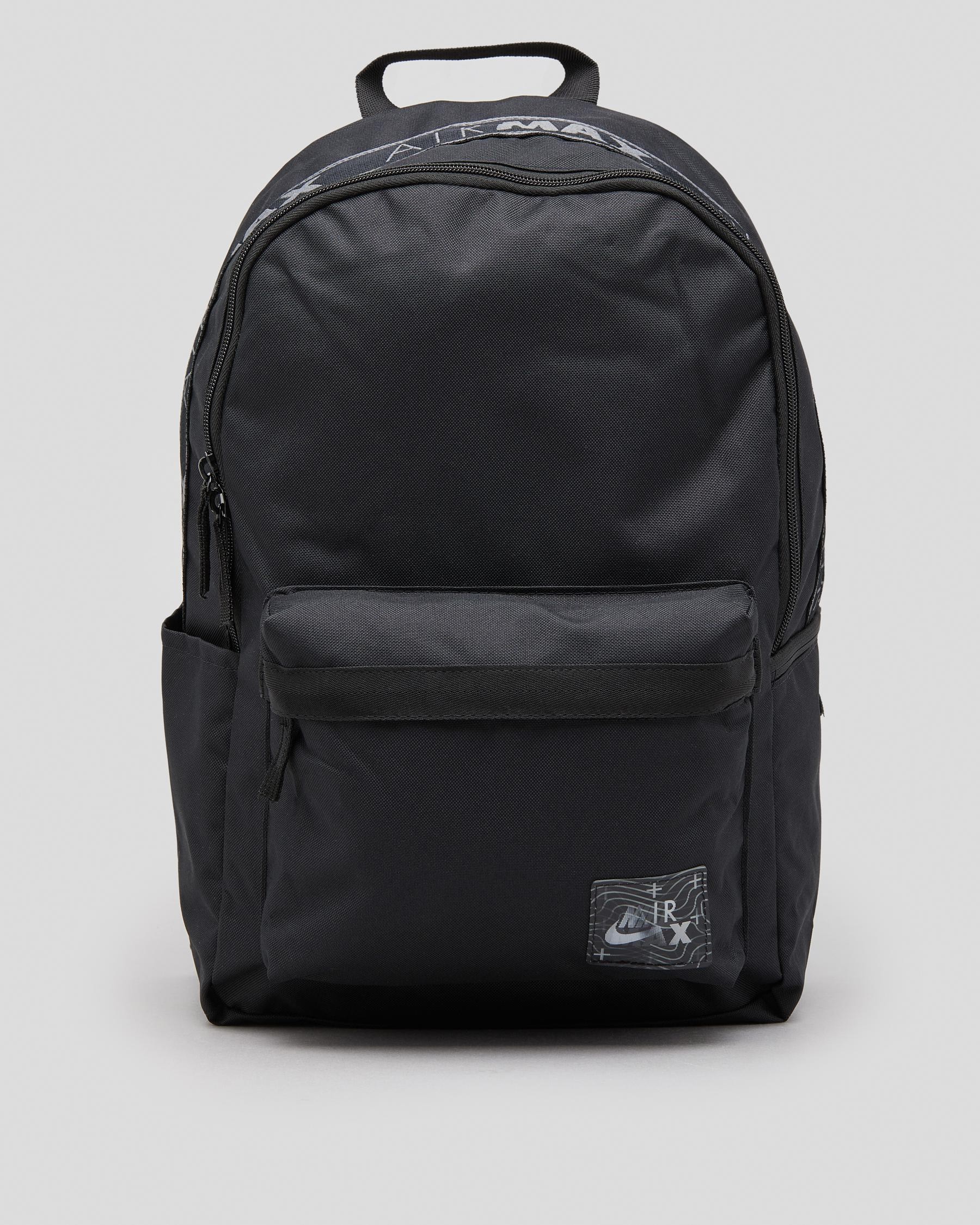 Shop Nike Heritage Air Force Backpack In Black/black/white - Fast ...