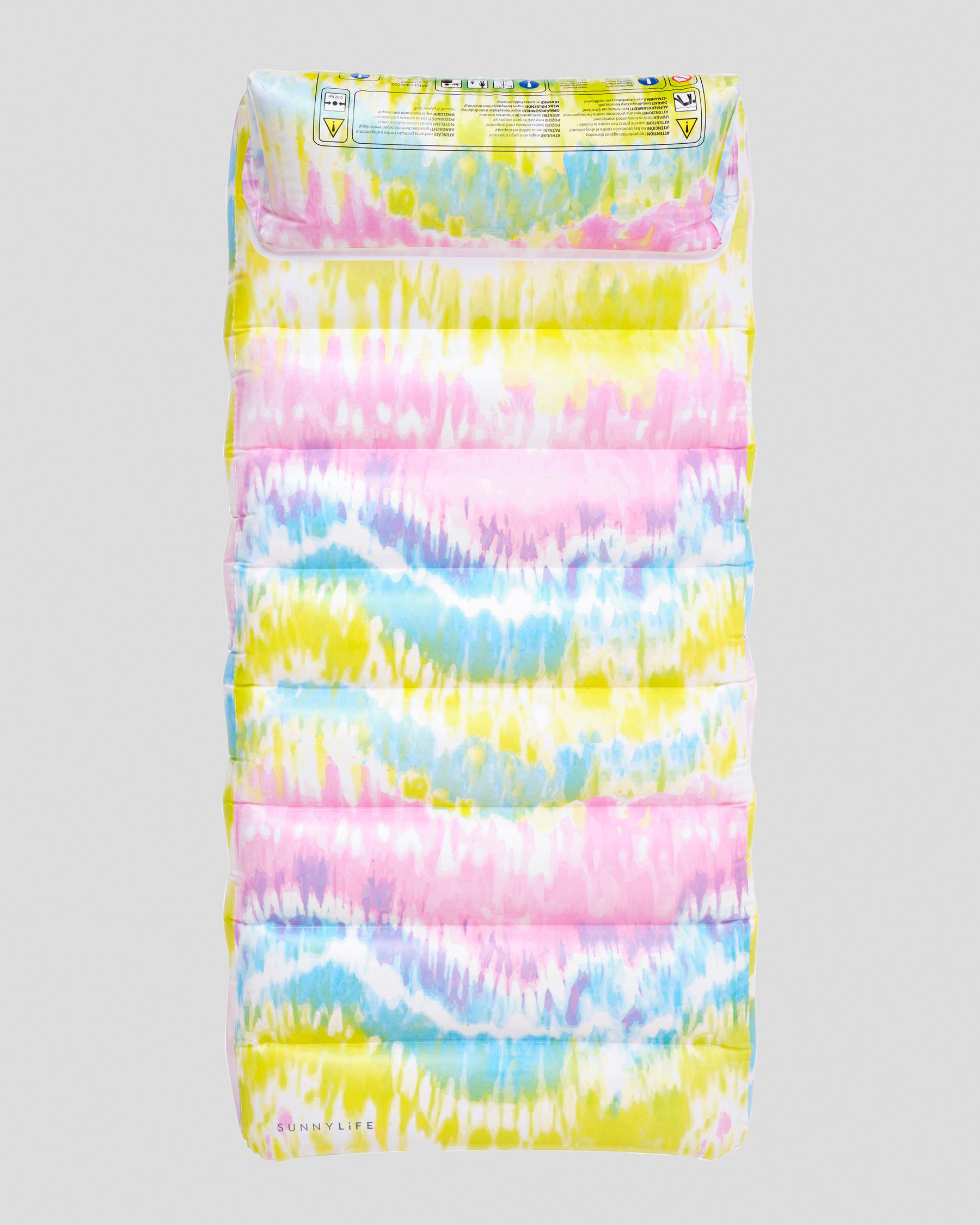 Shop Sunnylife Tie Dye Sorbet Inflatable Lilo Lounger In Tie Dye Fast