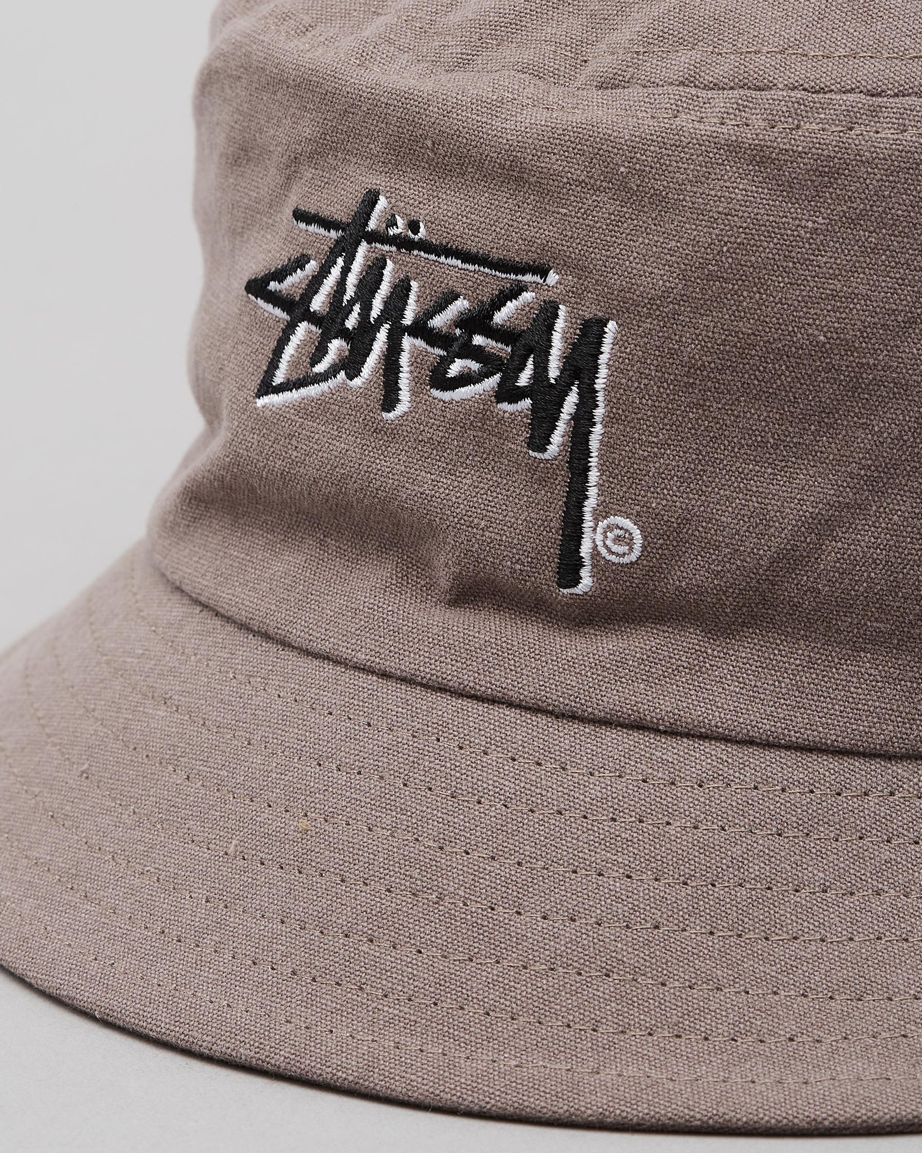 Stussy Stock Shadow Bucket Hat In Iron 