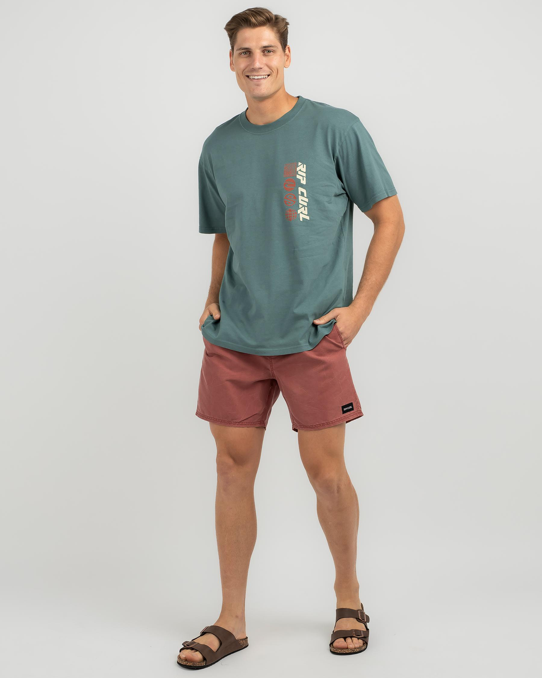 Shop Rip Curl Bondi Volley Board Shorts In Apple Butter Fast Shipping