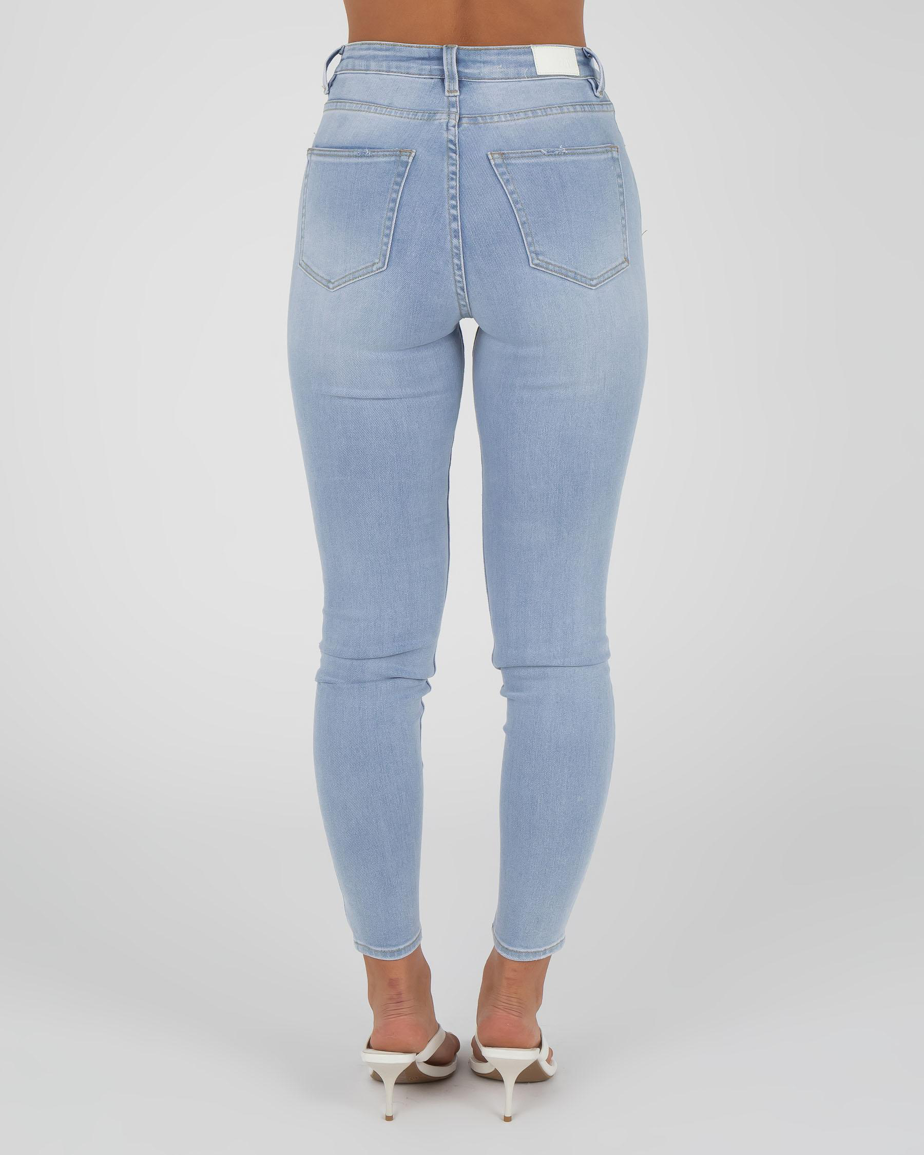 Ziggy Denim Swizzle Sticks Jeans In Brighter Waters Trashed Fast