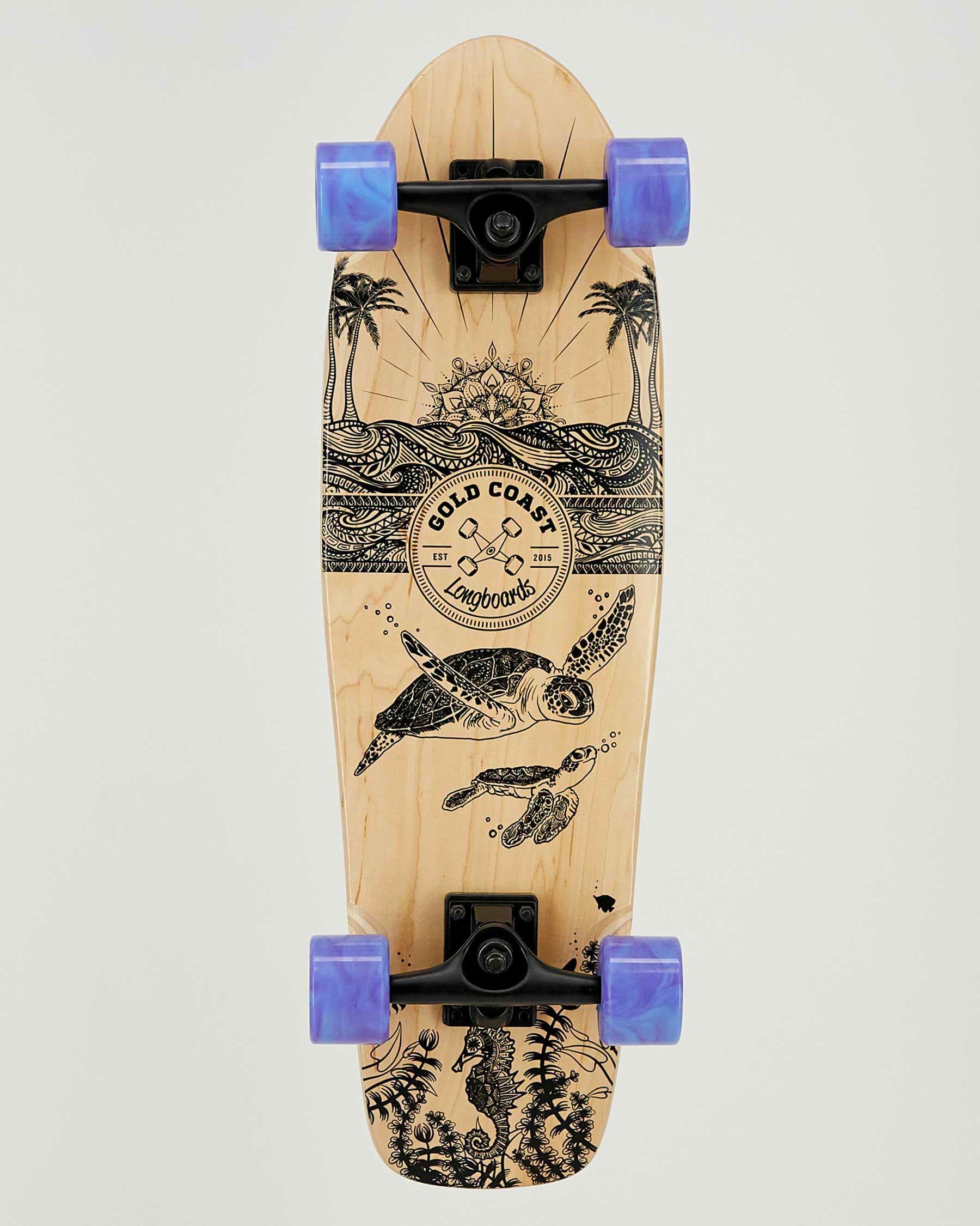 Gold Coast Longboards Majestic 28" Cruiser Skateboard In Natural/black